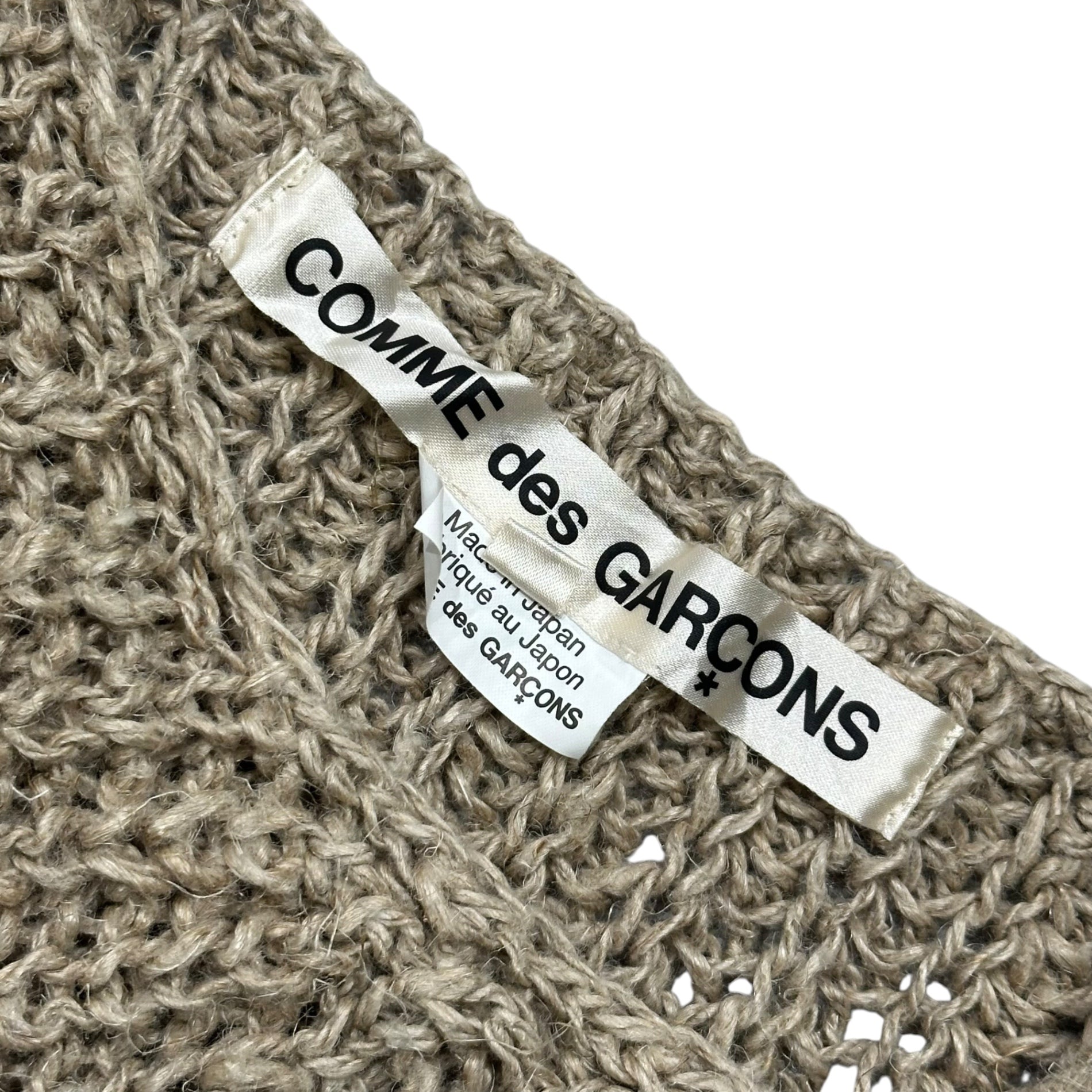 COMME des GARCONS(コムデギャルソン) 2026SS Twisted linen sleeveless knit 捻じれ リネン ノースリーブ ニット GQ-N008 XS ベージュ AD2025 ベスト