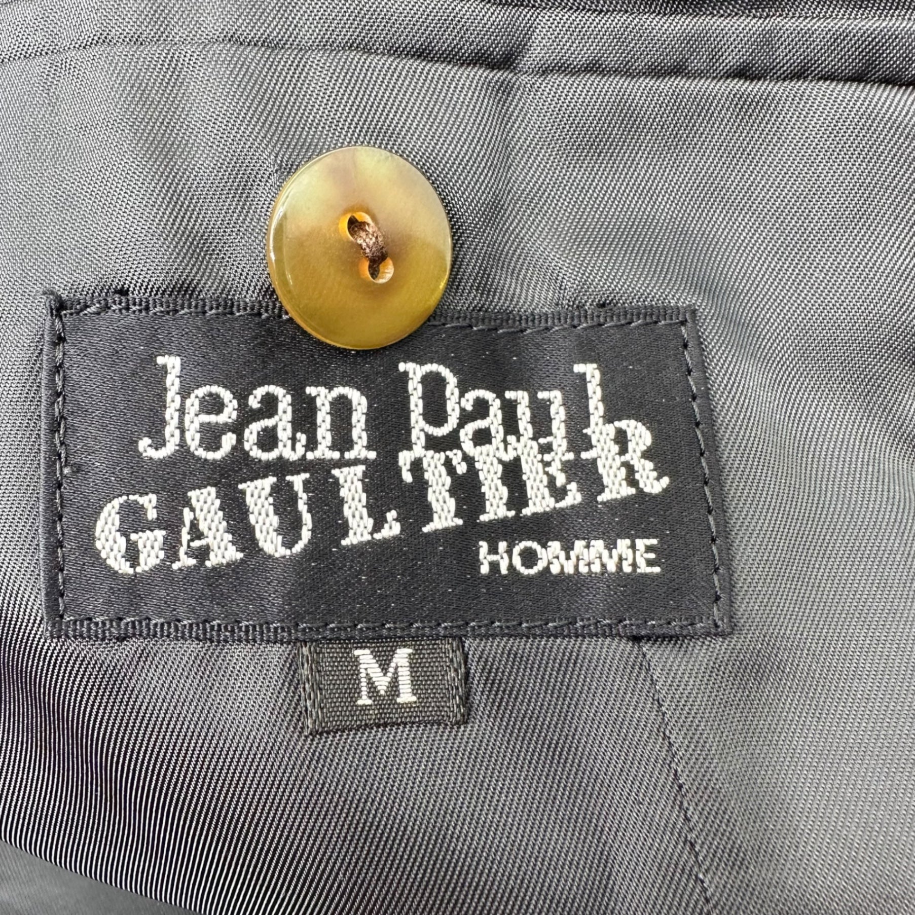 Jean Paul GAULTIER HOMME(ジャンポールゴルチエオム) Houndstooth pattern tailored jacket 千鳥柄 テーラード ジャケット M グレー