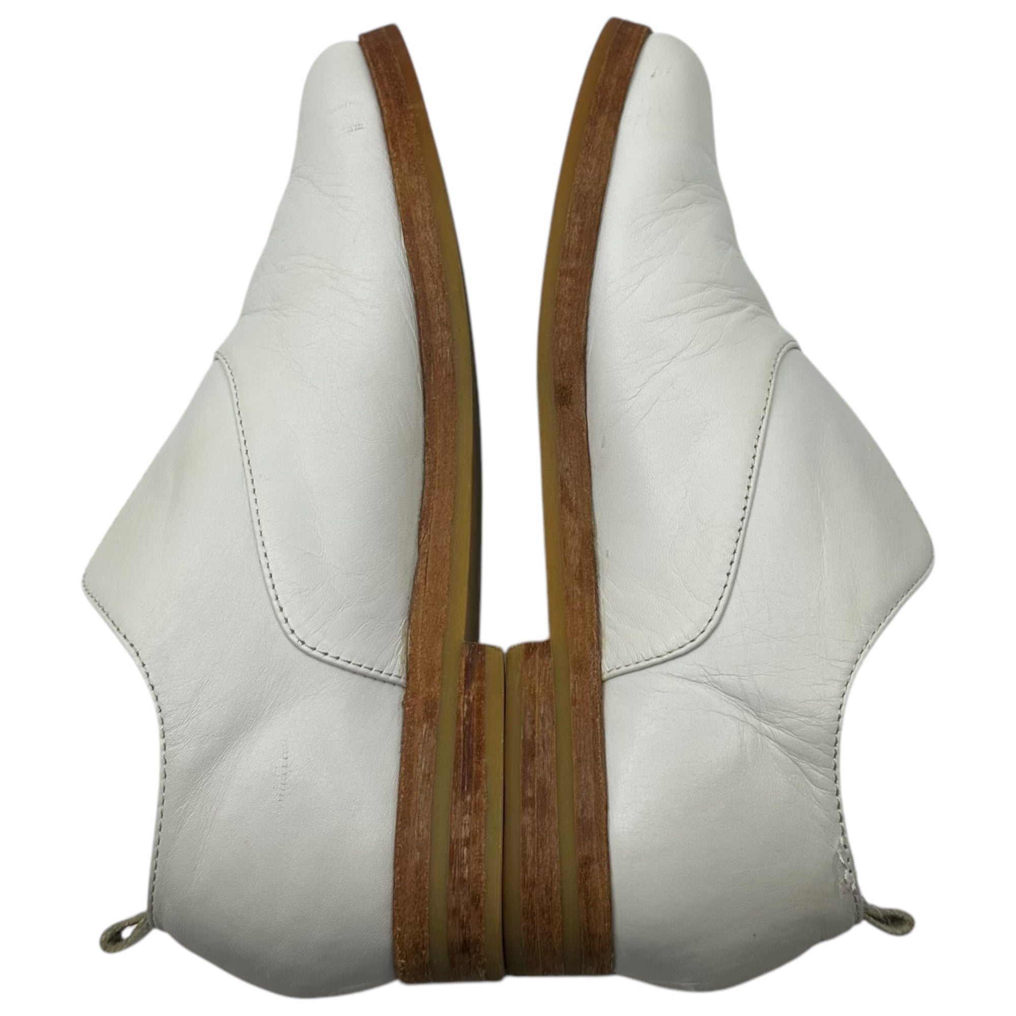 CABANE de zucca(カバンドズッカ) TYPE ZU61-CZ62 Shoelace-less leather shoes シューレース レス レザー シューズ 革靴 スリッポン ZU61-CZ62 S(24.5~25cm程度) ホワイト