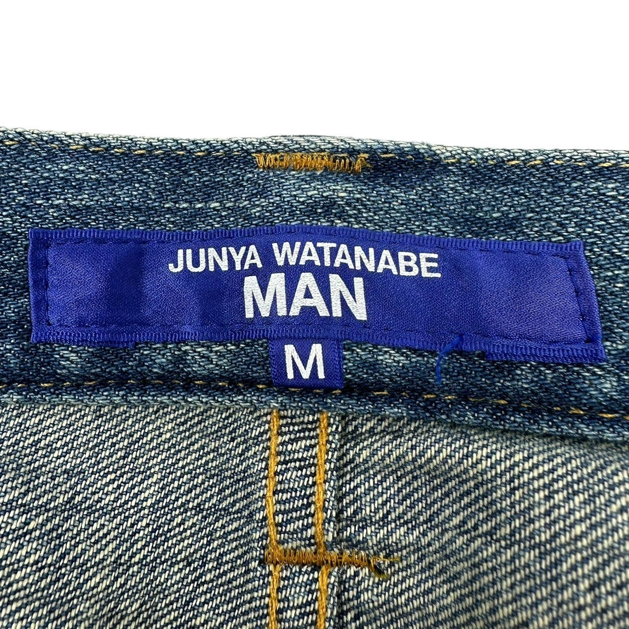 JUNYA WATANABE MAN(ジュンヤワタナベマン) 23SS ”jean-michel basquiat” Back Pocket Print USED Finish Straight Denim Pants バスキア バックポケット プリント USED加工 ストレート デニム パンツ WK-P039 M インディゴ AD2022