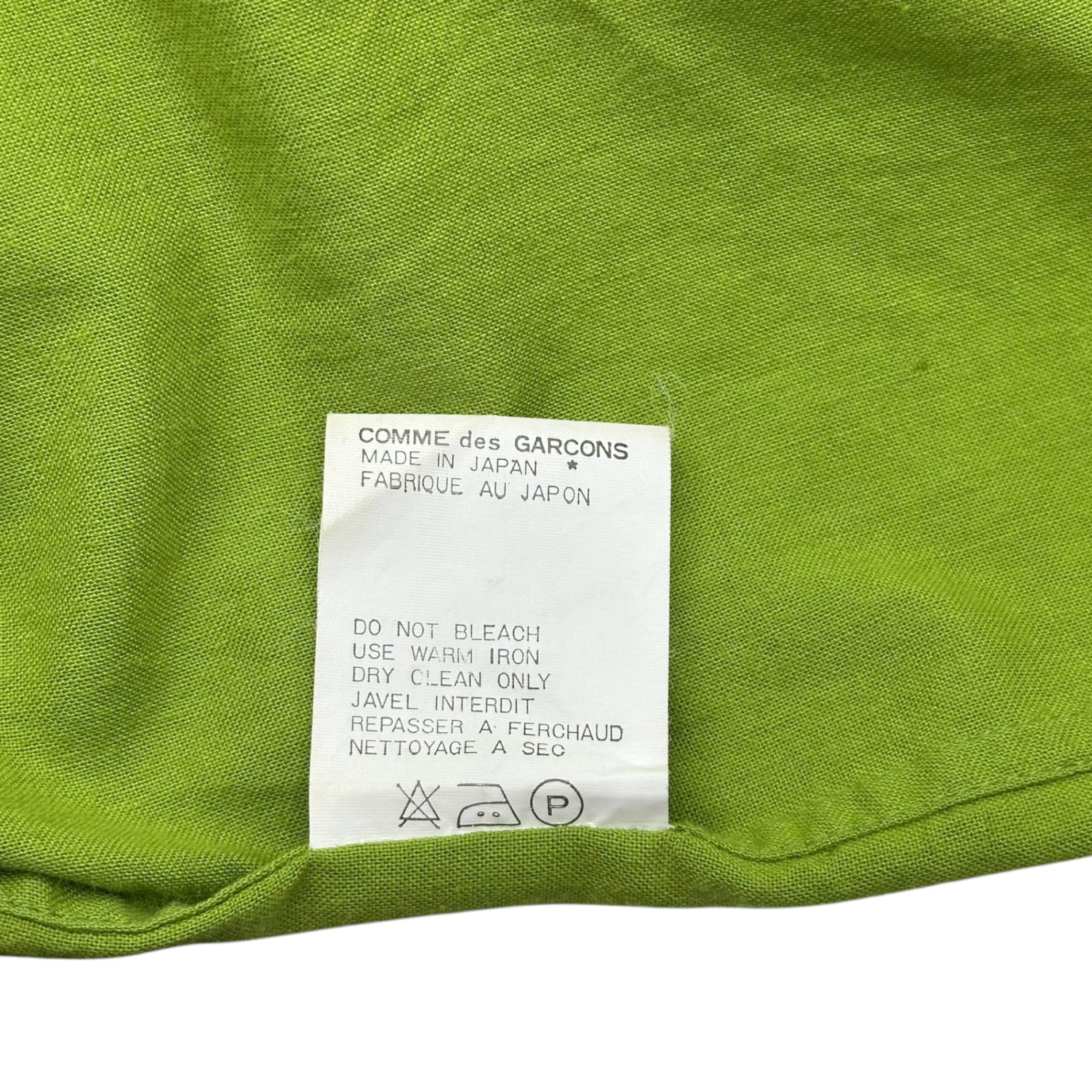 COMME des GARCONS(コムデギャルソン) 80's Vintage Collar Satin Switch Oversize Shirt ヴィンテージ 襟サテン 切替 オーバー サイズ シャツ GB050170 表記無(メンズL程度) グリーン 80年代 ヴィンテージ デカ襟