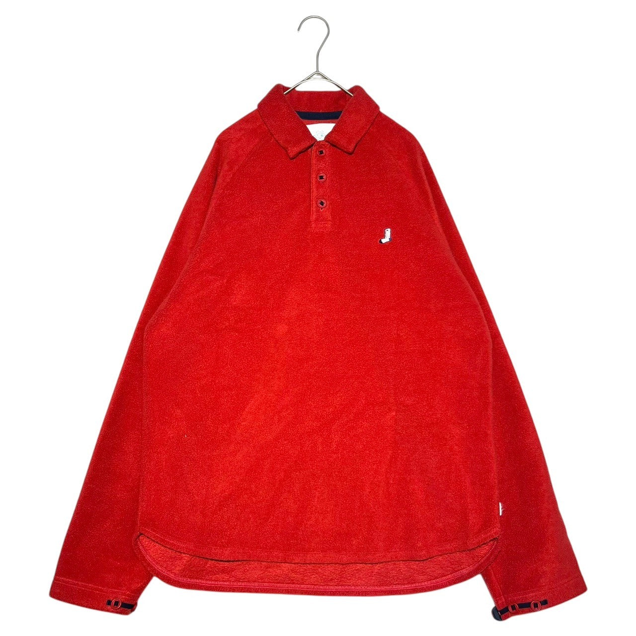 WHIMSY(ウィムジー) 22AW FLEECE RAGLAN POLO SHIRT フリース ラグラン ポロシャツ WMS-22AW-008 M レッド