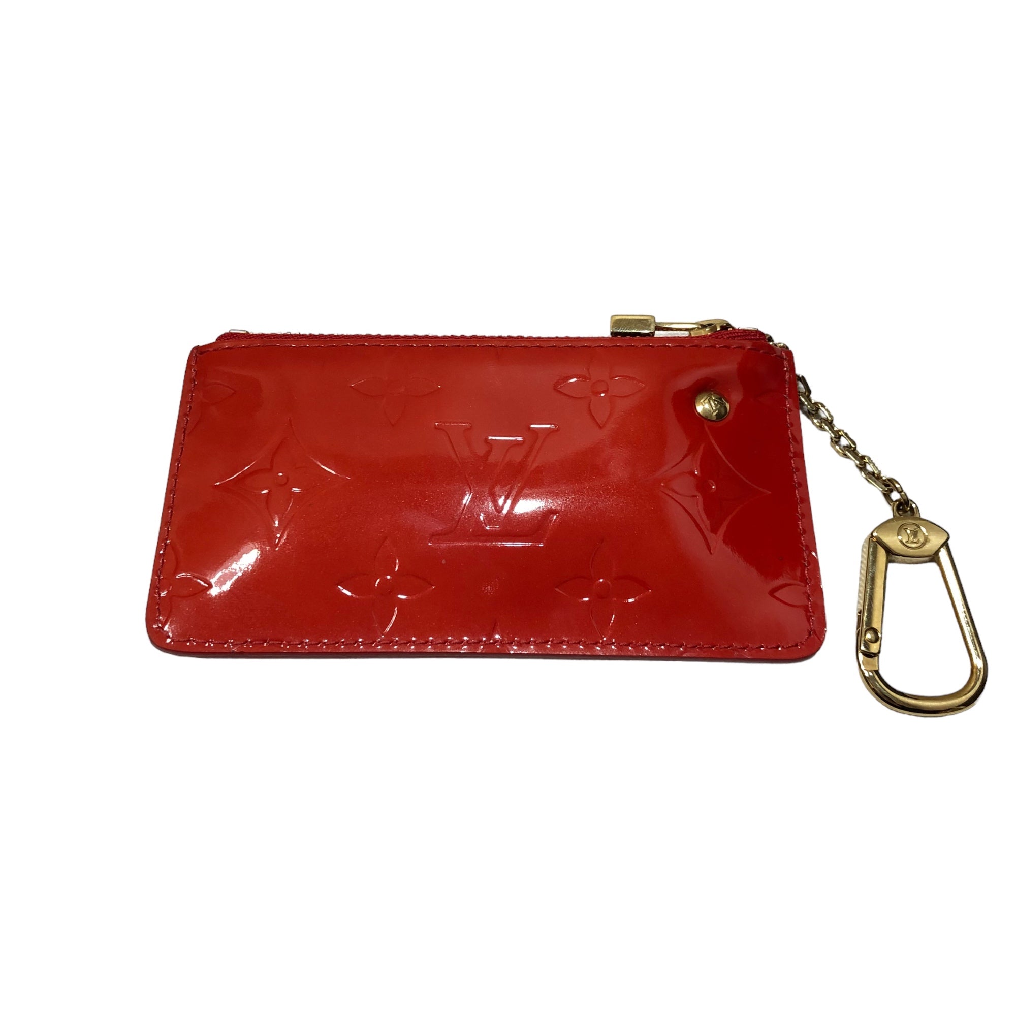 LOUIS VUITTON(ルイヴィトン) ポシェットクレ コインケース モノグラム ヴェルニ ポムダムール M91205 レッド CA0023 小銭入れ キーケース