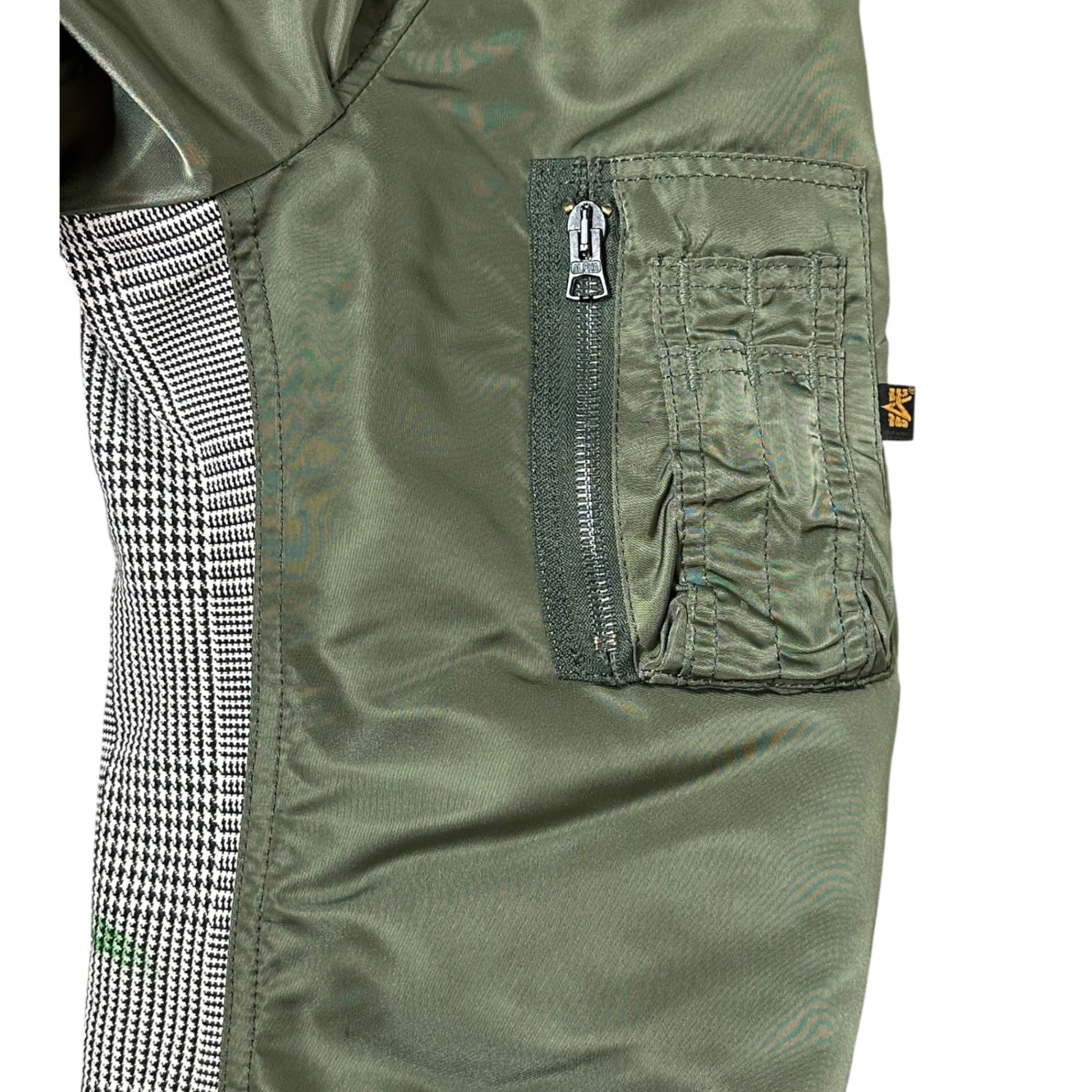 GOODENOUGH × ELECTRIC COTTAGE × TOMO(グッドイナフ × エレクトリックコテージ × トモ) Final sale items at ready made MA-1 TOMO's hand painting レディーメイド 最終販売 エムエーワン TOMO氏 ハンドペイント GMA-1-ECL-0902-MOD M-TALL セージグリーン 少数生産稀少品 2001's