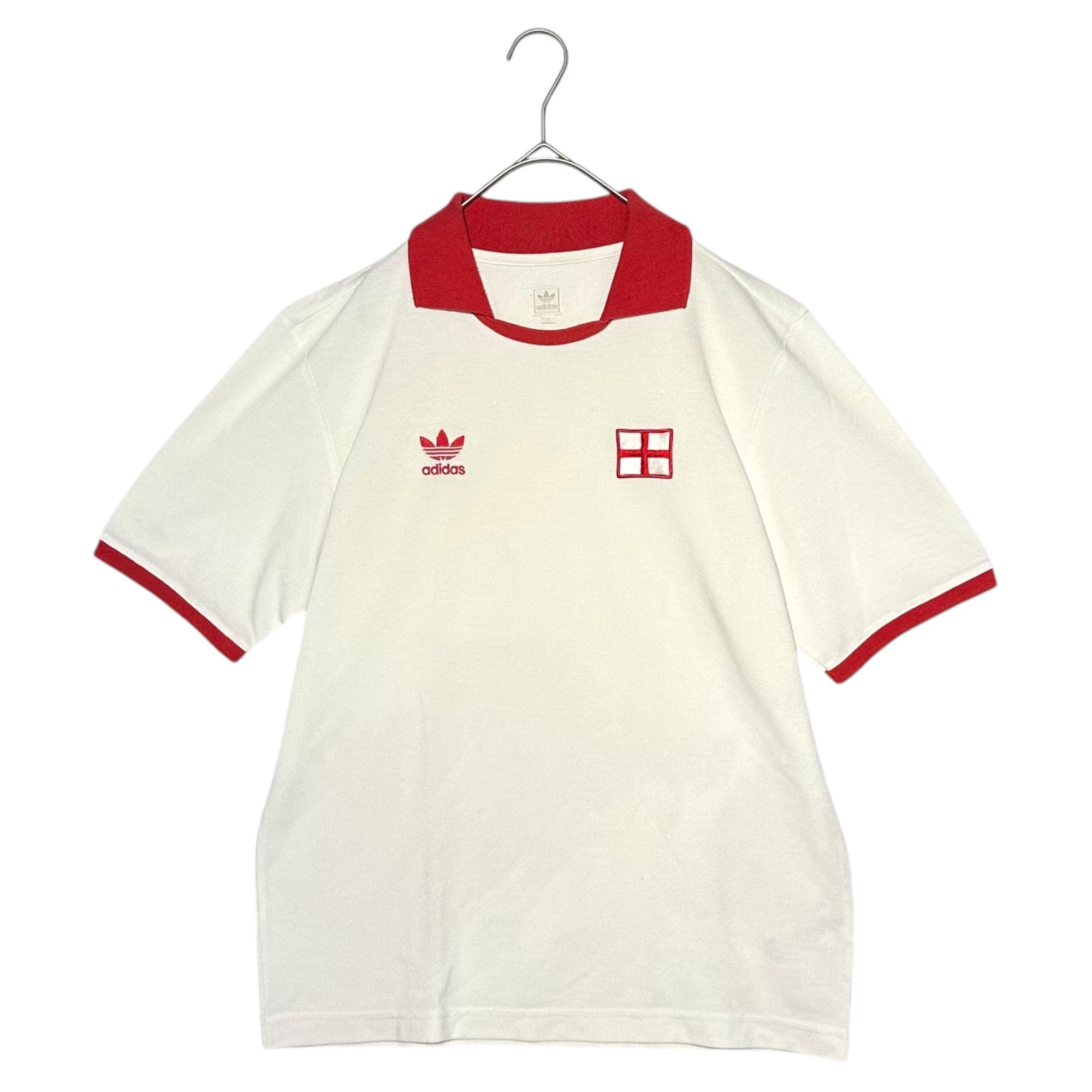 adidas(アディダス) 00's ENGLAND FOOTBALL SHIRT イングランド フットボール シャツ サッカー L ホワイト×レッド