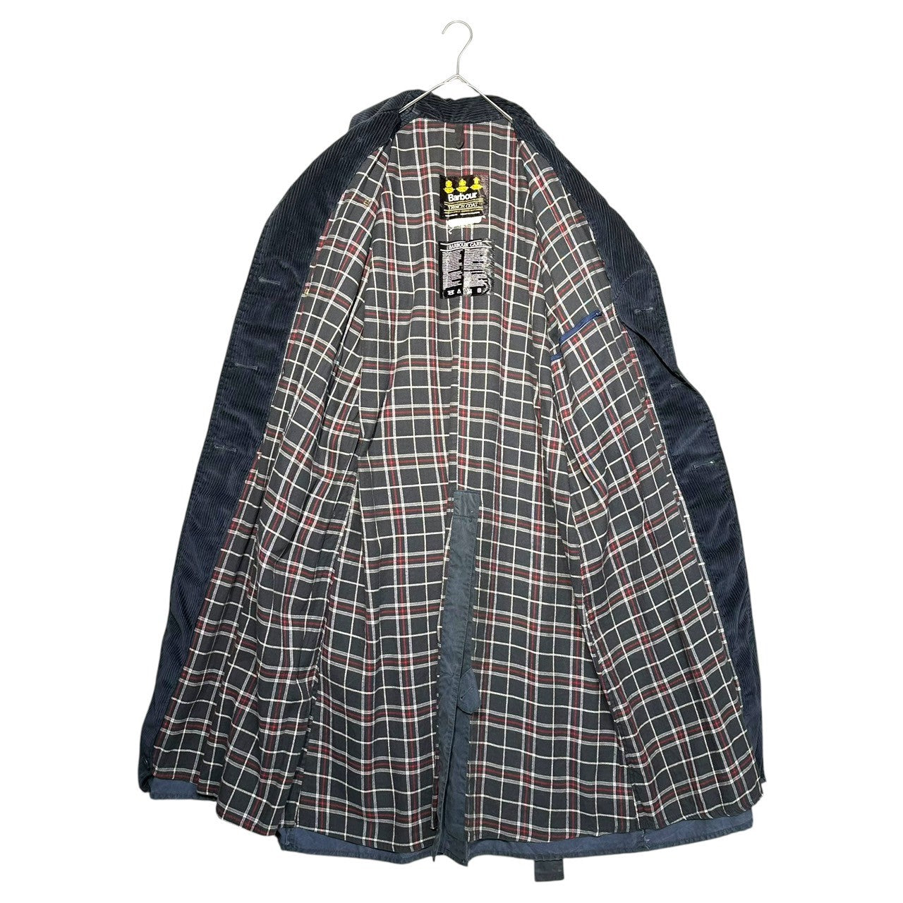 Barbour(バブアー) 90's Vintage Oiled TRENCH COAT ヴィンテージ オイルド ロング トレンチ コート C40(L程度) ネイビー 90年代 3ワラント