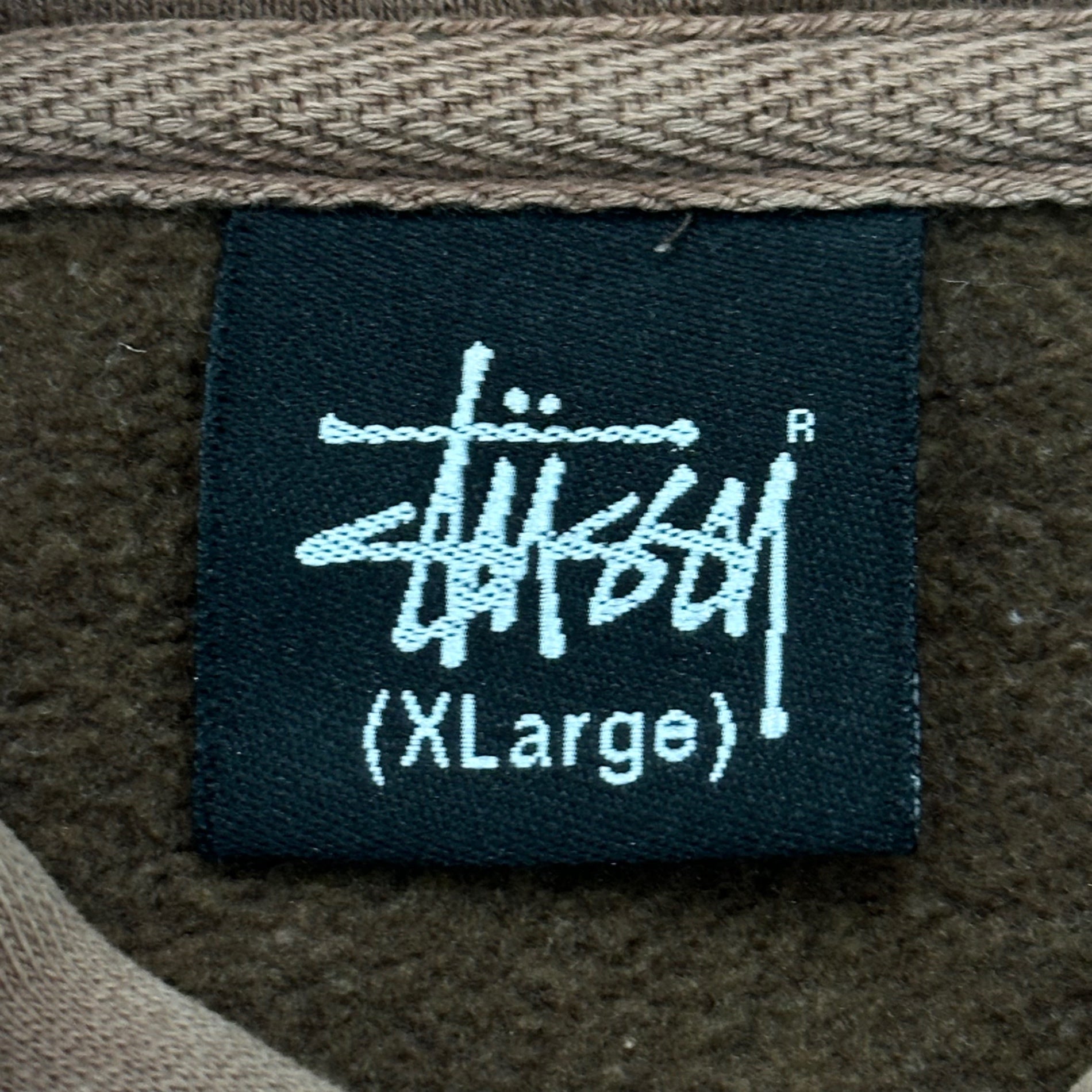 STUSSY(ステューシー) 00's USA made Graphic Logo Print Hoodie グラフィック ロゴ プリント パーカー XL ブラウン
