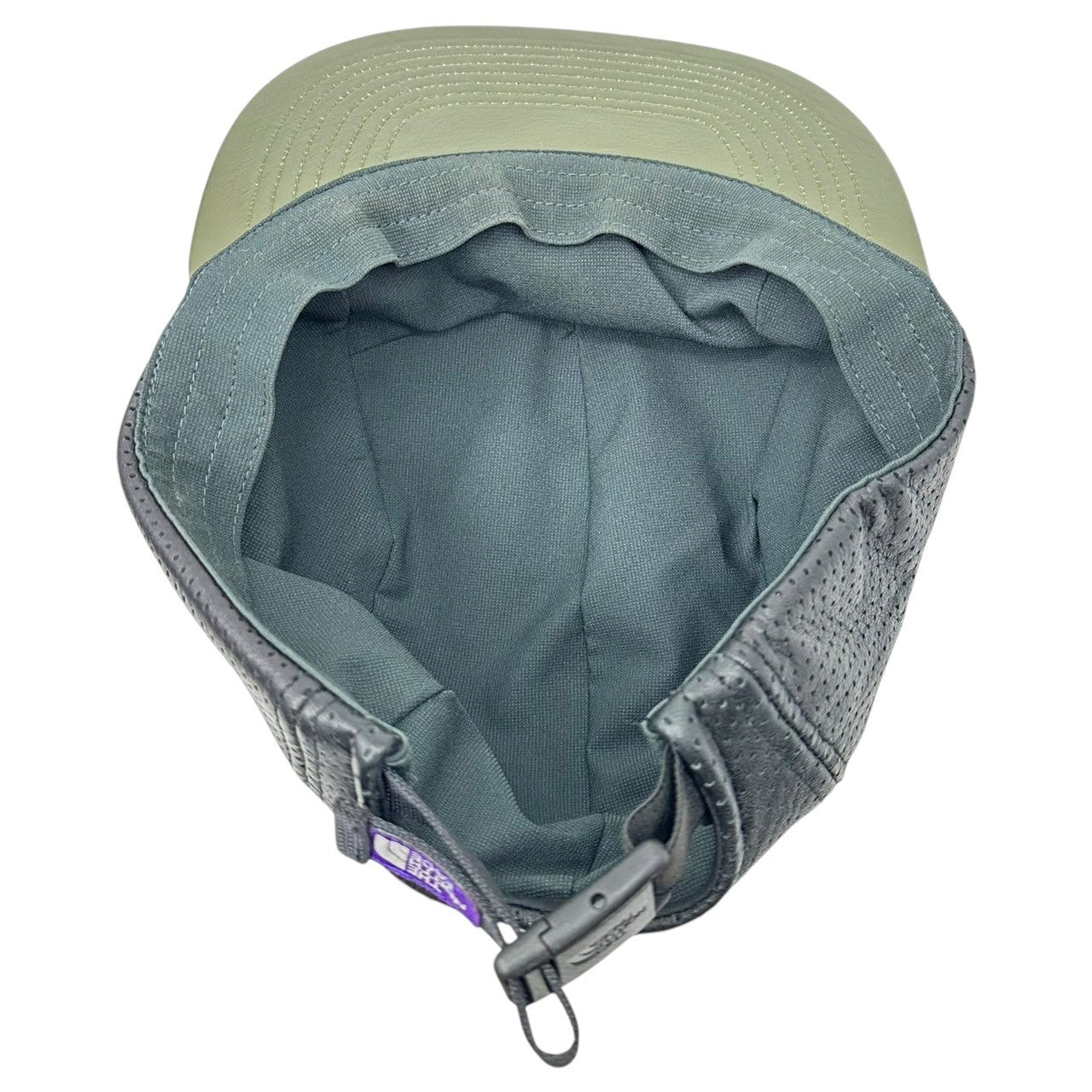 THE NORTH FACE PURPLE LABEL(ノースフェイスパープルレーベル) FIELD LEATHER CAP - KHAKI フィールド レザー キャップ NN8900N カーキ×ブラック 帽子 ラム 本革