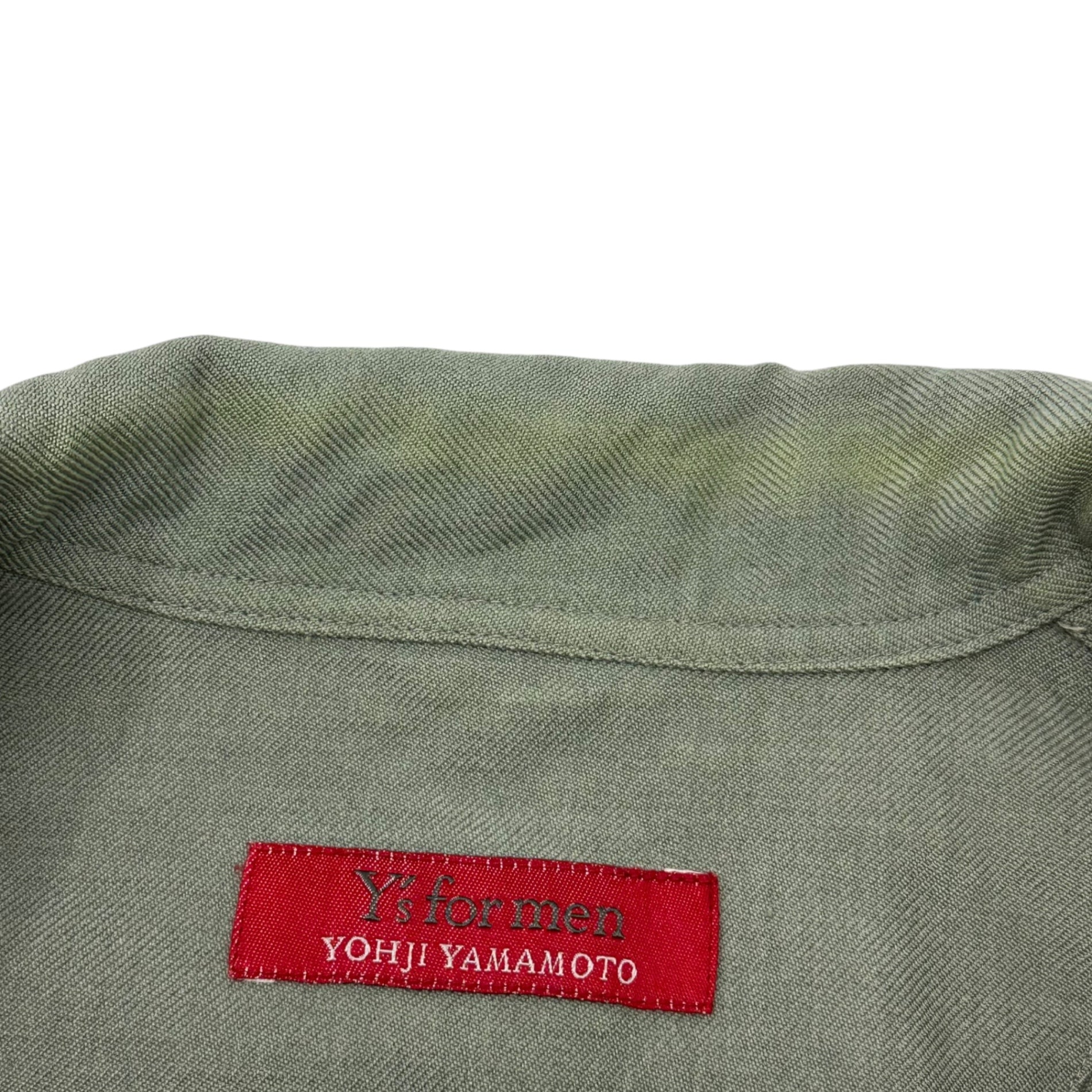 Y's for men(ワイズフォーメン) 90's open collar front pocket jacket オープンカラー フロントポケット ジャケット 赤タグ 3(L) ライトカーキ カバーオール