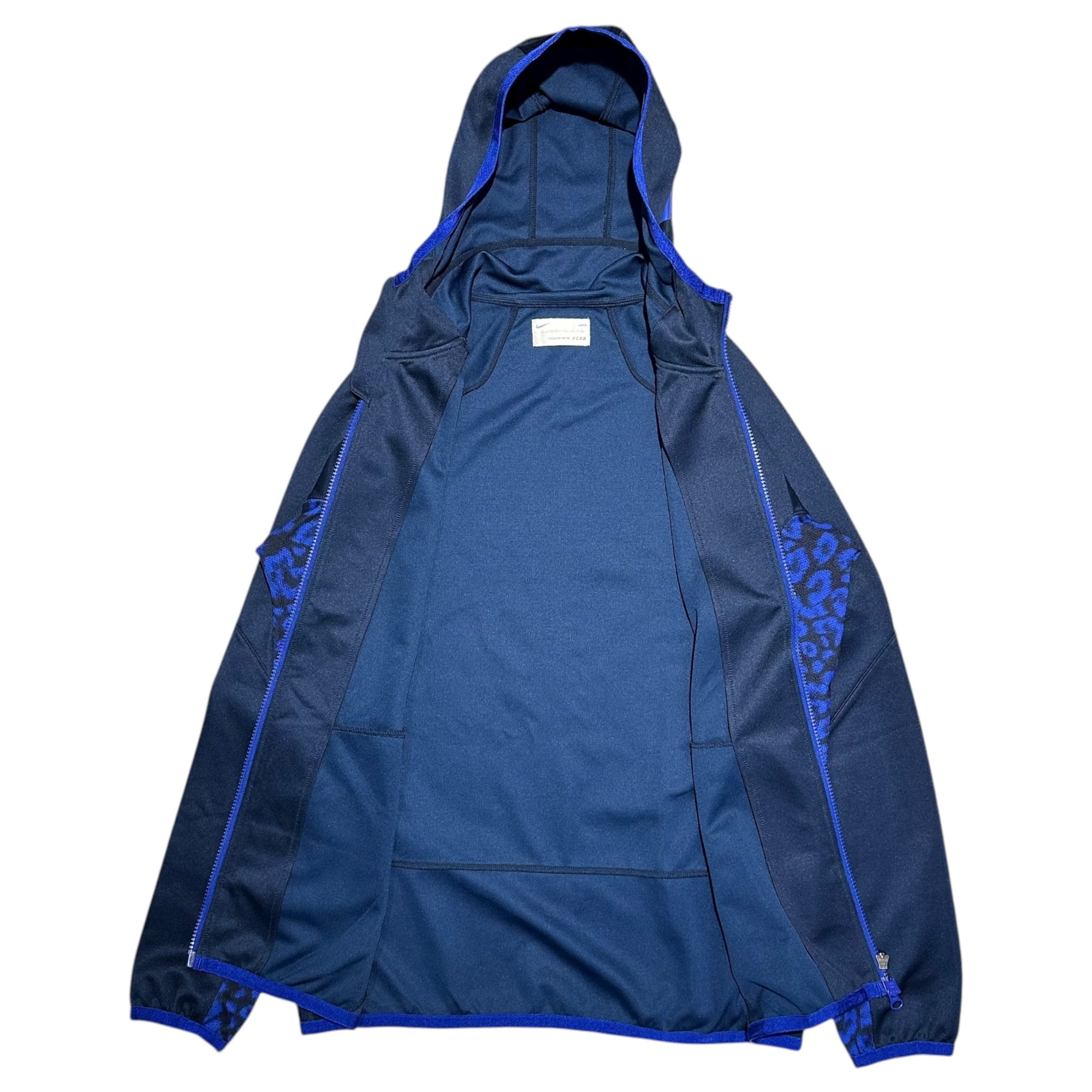 F.C.Real Bristol FCRB(エフシーレアルブリストル) 11AW Side Camouflage Zip-Up Hoodie サイド カモ柄 ジップアップ パーカー フーディー FA110408A41 L ネイビー×ブルー