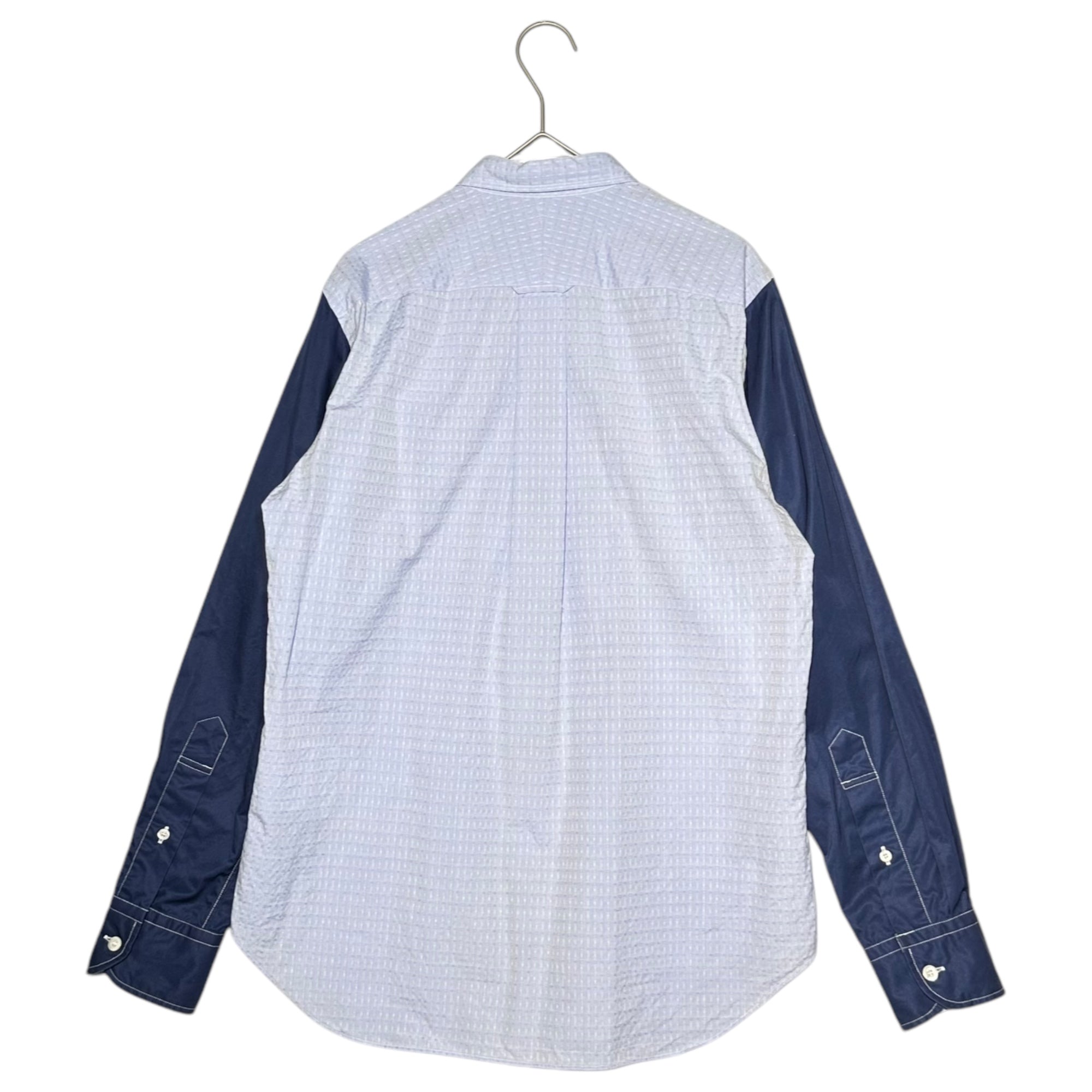 COMME des GARCONS JUNYA WATANABE MAN(コムデギャルソンジュンヤワタナベマン) 16AW Sashiko Switched L/S Shirt 刺し子 切替 長袖 シャツ WR-B016 XS スカイブルー×ネイビー AD2016