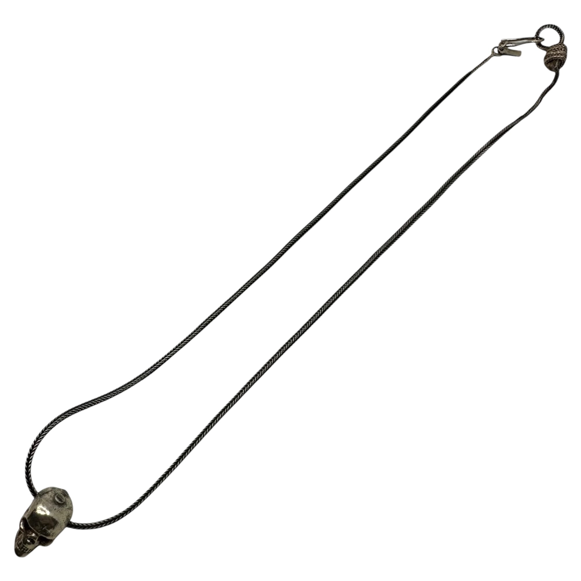 Emanuele Bicocchi(エマヌエーレビコッキ) 925 silver skull top chain necklace シルバー スカル トップ ネックレス シルバー