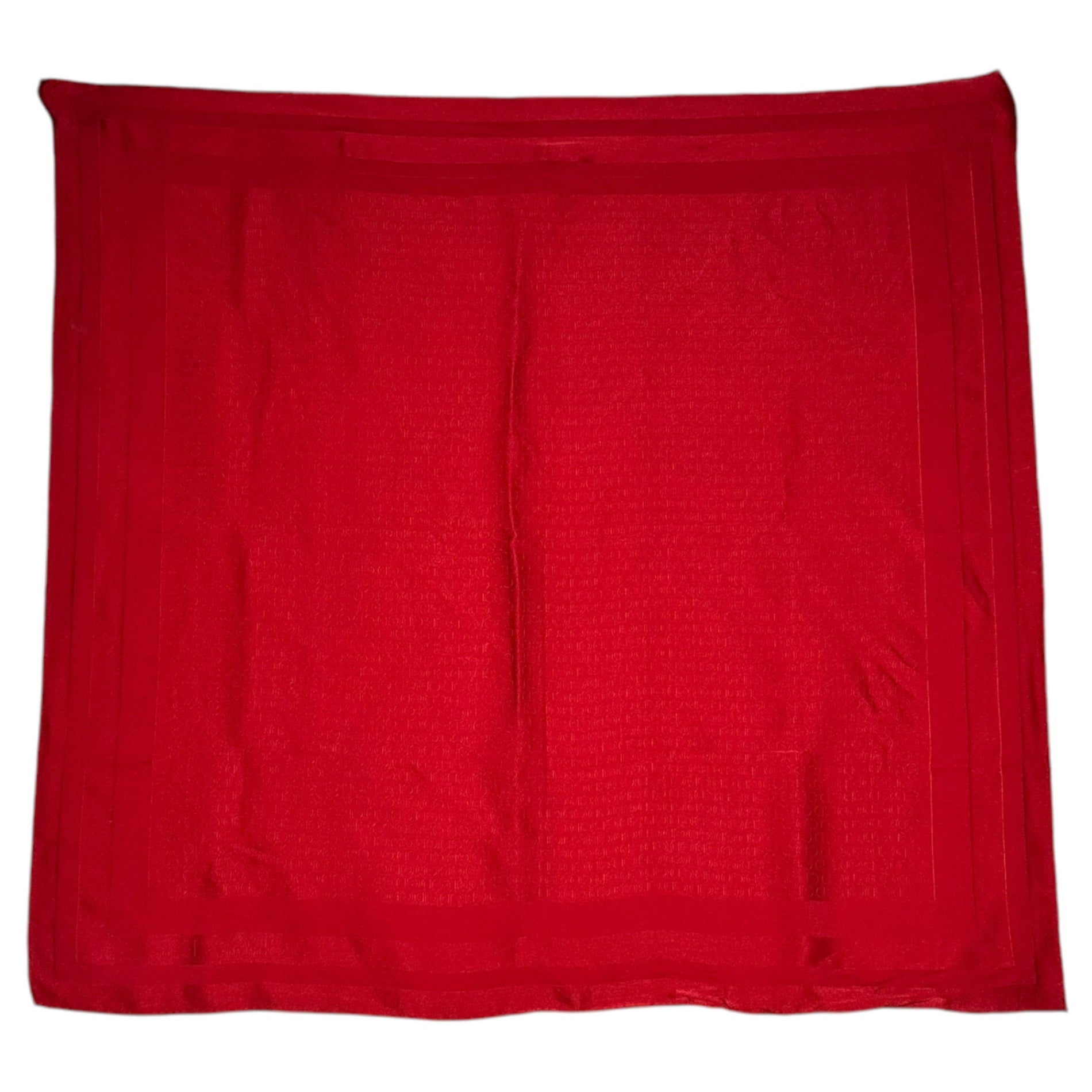 Christian Dior(クリスチャン・ディオール) CD Logo Silk Scarf CD ロゴ シルク ミニ スカーフ レッド