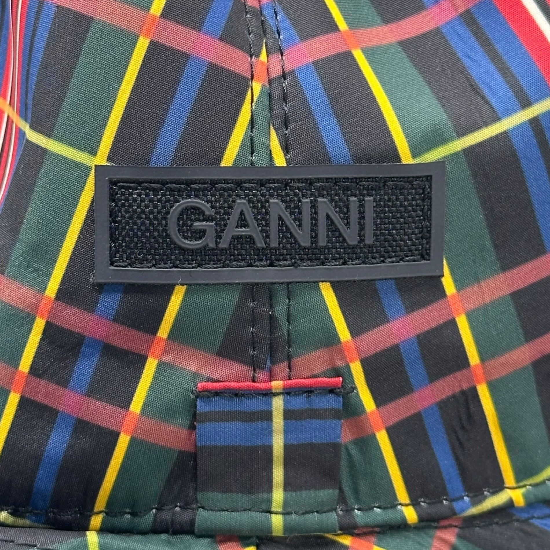 GANNI(ガニー) Logo Check Safari Hat ロゴ チェック サファリ ハット XS/S マルチカラー