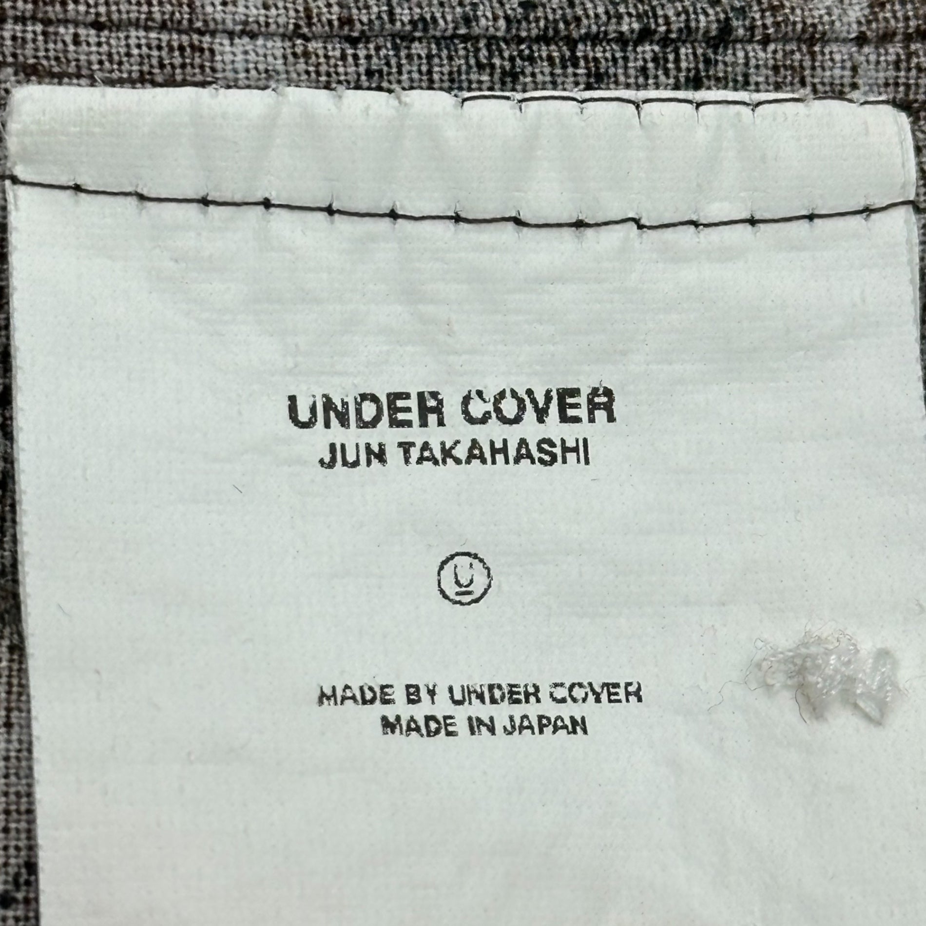 UNDERCOVERISM(アンダーカバイズム) 03SS SCAB Crushed L/S flannel shirt クラッシュ加工 長袖 ネルシャツ U218 M ブラウン×ネイビー