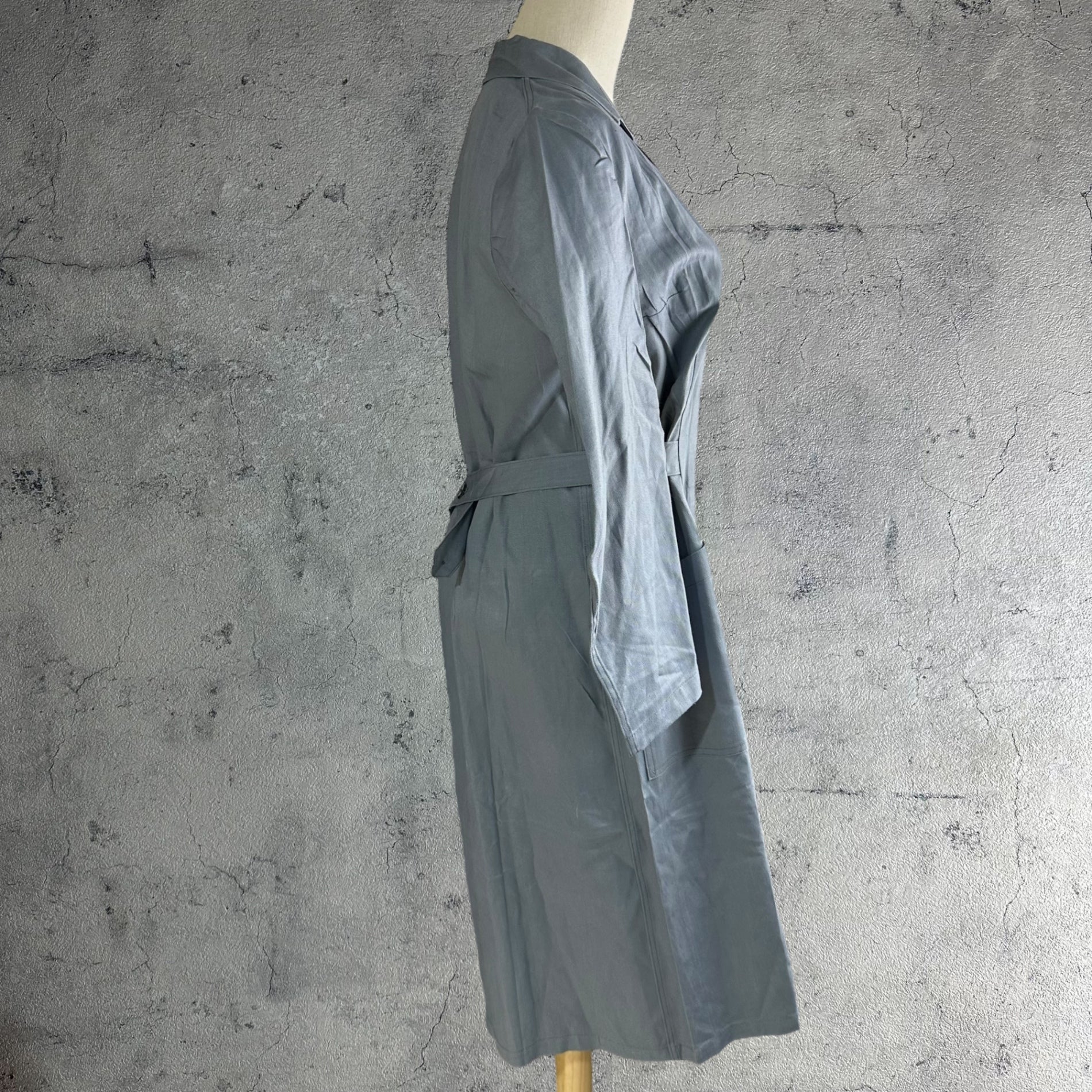 GERMANY MILITARY(ドイツ軍) 70’s Vintage medical dress coat ヴィンテージ メディカル ワンピース 38(S程度) グレー 70年代 EURO M デッドストック コート