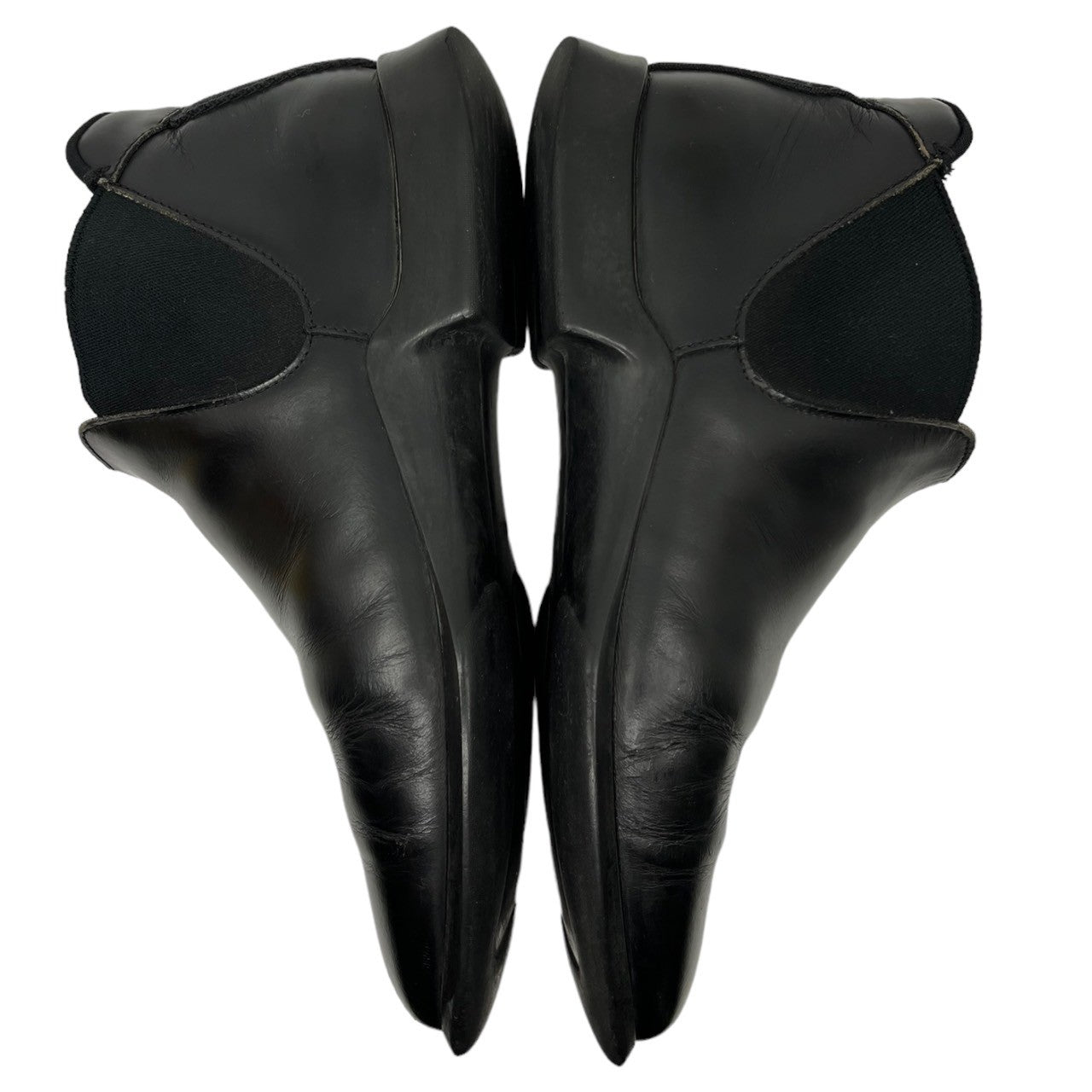 PRADA(プラダ) 00's Archive square toe side gore boots アーカイブ スクエア トゥ サイドゴア ブーツ 1267 7 1/2(26.5cm程度) ブラック Y2K