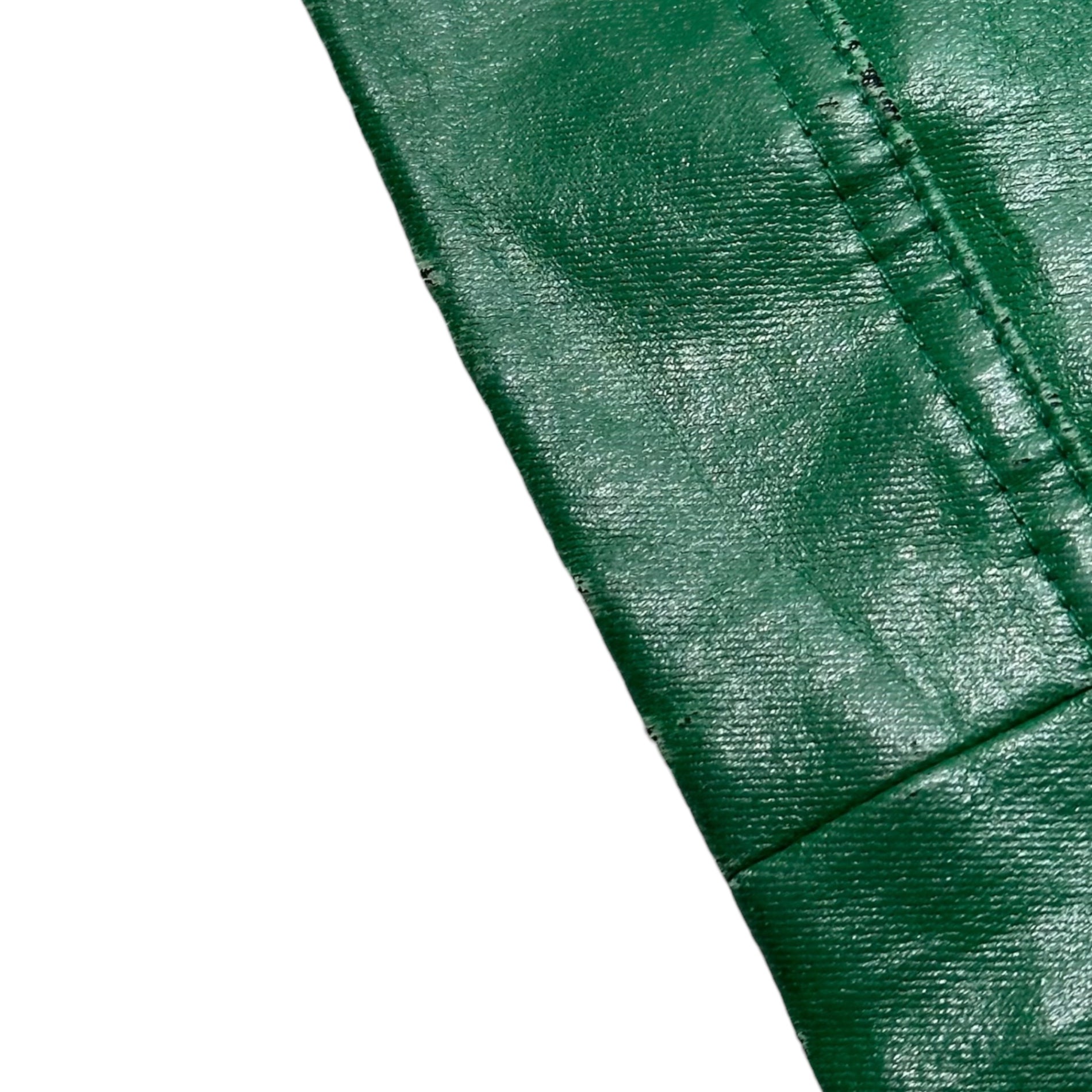 【SALE対象外】Rick Owens DRKSHDW(リックオウエンスダークシャドウ) 18SS Green Polyurethane Coated Zip-Up Black Denim Jacket グリーン ポリウレタン コーティング ジップアップ ブラックデニム ジャケット DU18S3770-SLQ S グリーン