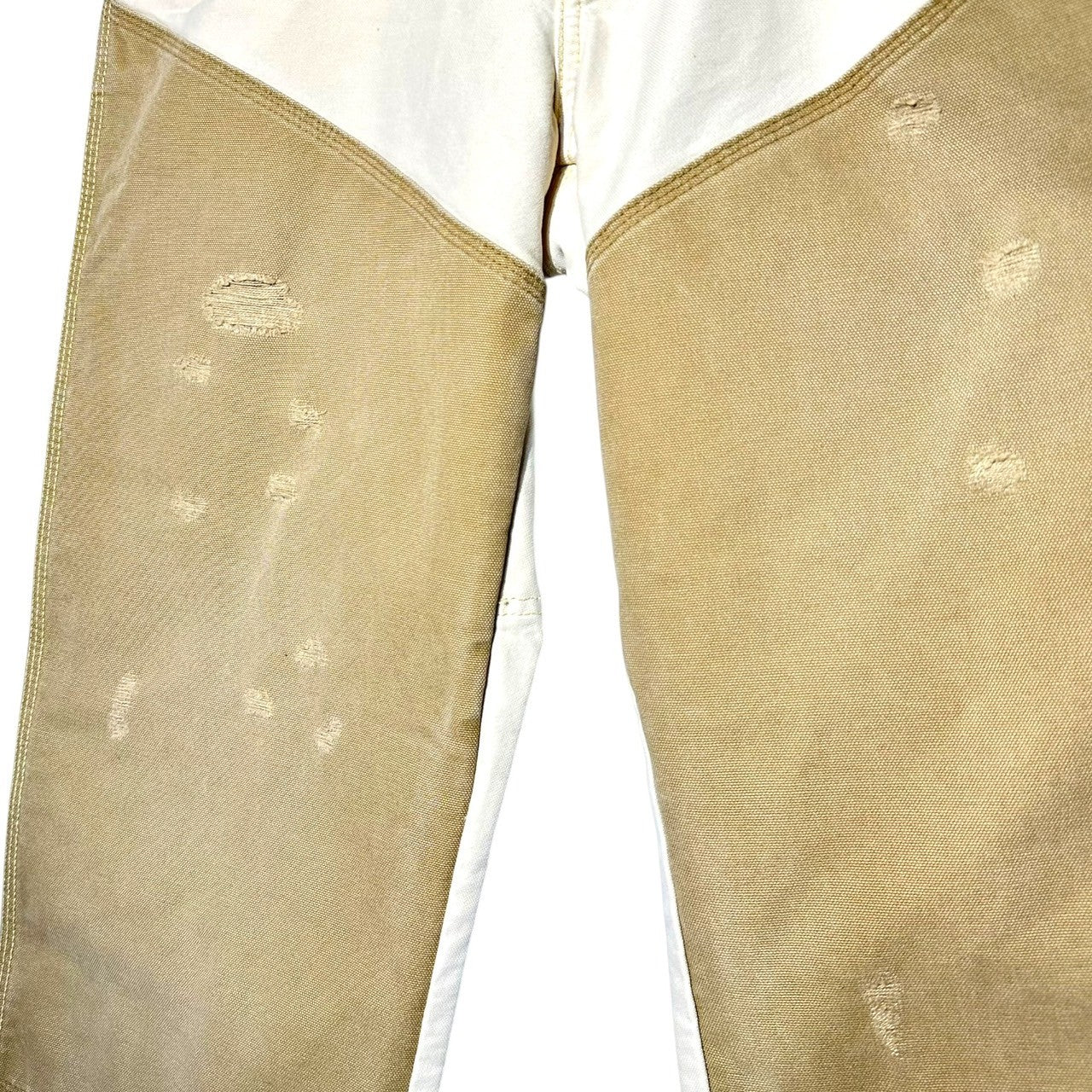 POLO RALPH LAUREN(ポロラルフローレン) Vintage Double Knee Painter Pants ヴィンテージ ダブルニー ペインター パンツ W34 アイボリー×カーキ
