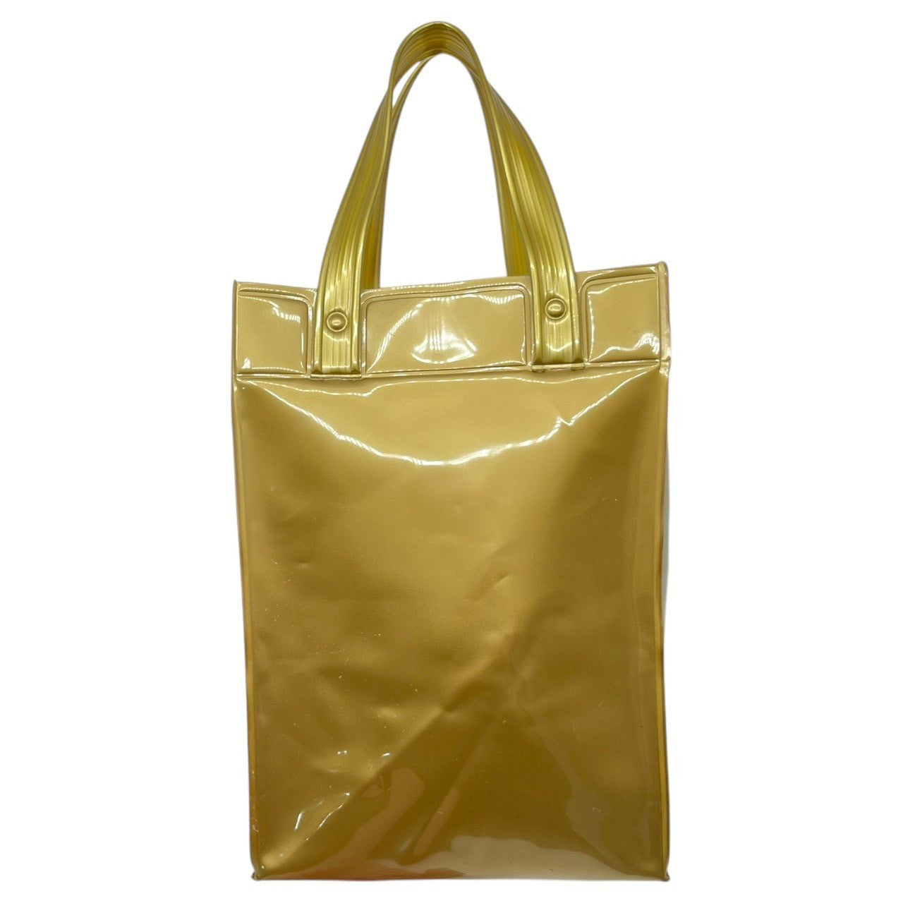 COMME des GARCONS(コムデギャルソン) 00’s "merry lovers" PVC BAG トート バッグ ゴールド×レッド 2004年