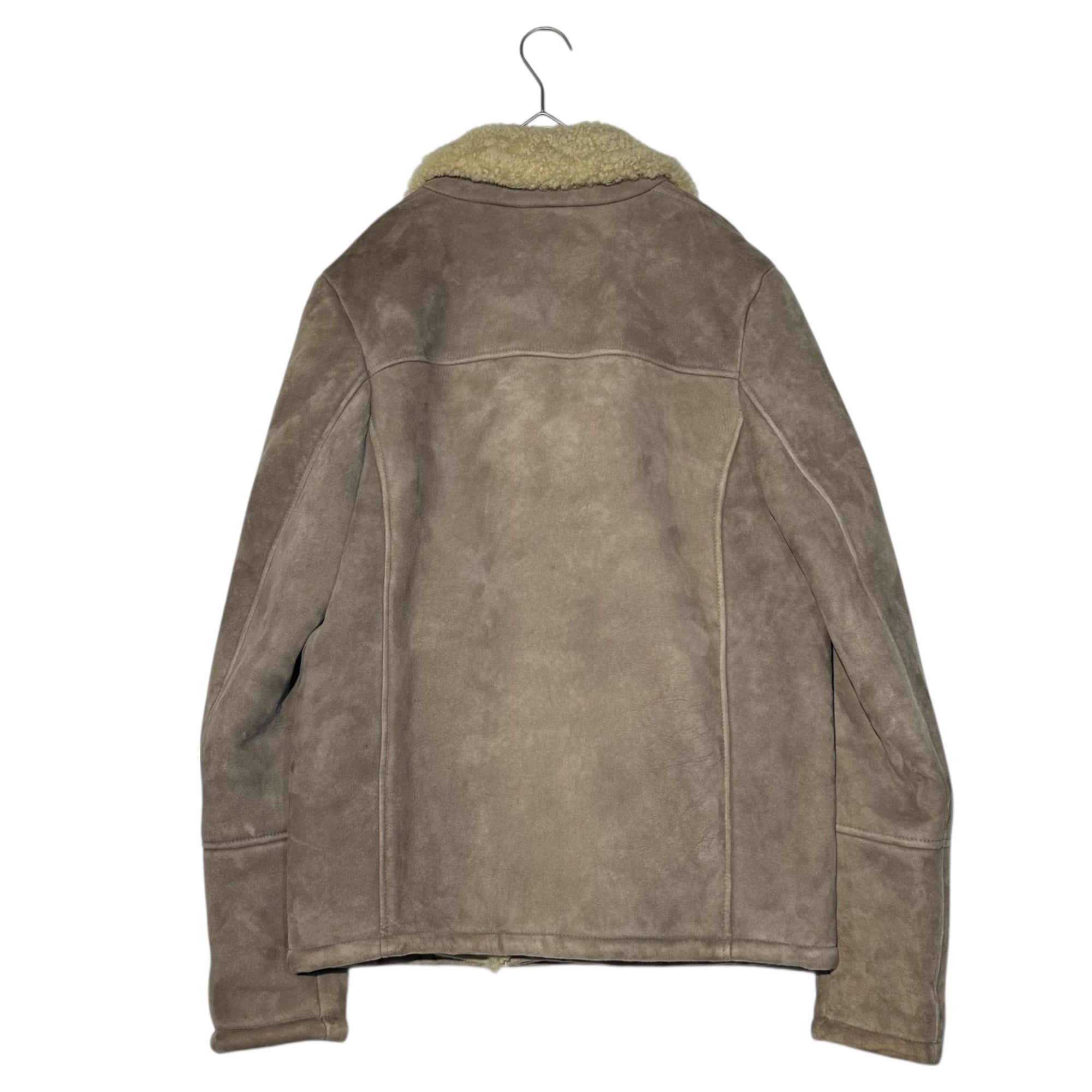 MEATPACKING D for Ron Herman (ミートパッキング・ディ フォー ロンハーマン) Mouton Boa Lunch Coat ムートン ボア ランチコート M グレージュ