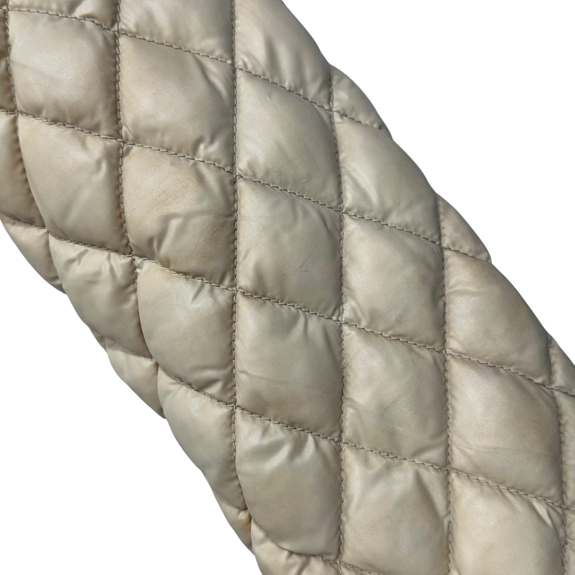 DUVETICA(デュベティカ) CINISCA Belted Quilted Down Jacket ベルテッド キルティング ダウン ジャケット D.3010.00/1057.R 42 ベージュ レザーパイピング
