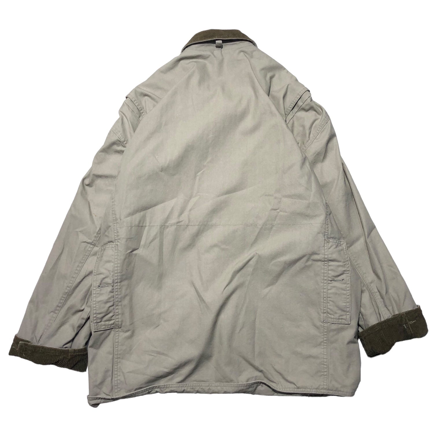 Stratojac(ストラトジャック) 90's collar corduroy work jacket coverall 襟コーデュロイ ワークジャケット カバーオール 90年代 M ベージュ×ブラウン