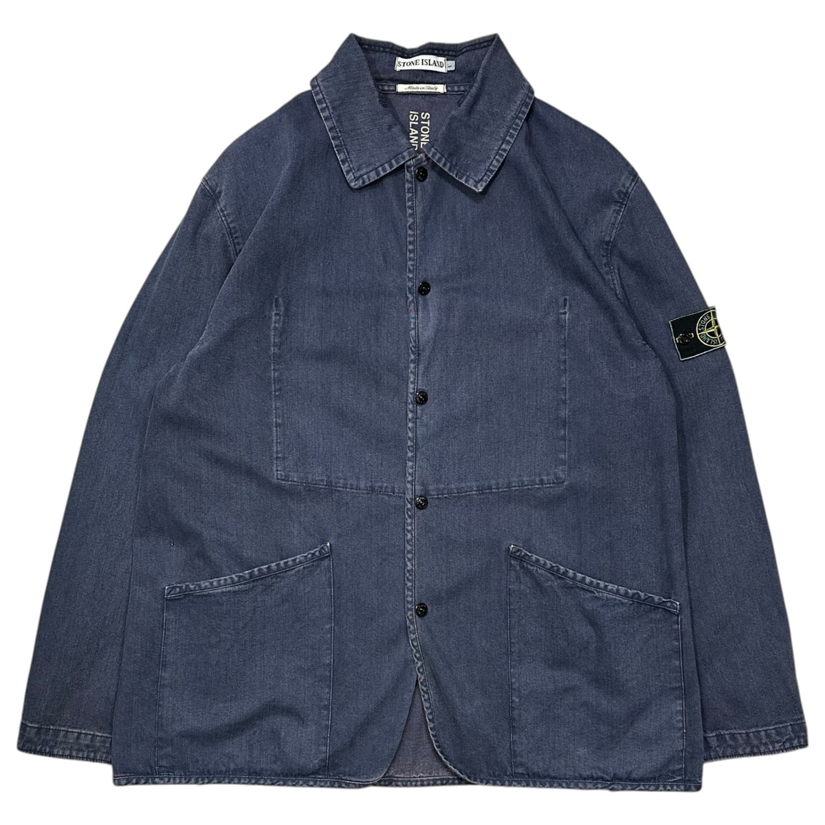STONE ISLAND(ストーンアイランド) 1995SS Denim Coveralls ガーメントダイ デニム カバーオール 22154M06 L インディゴ 90's 90年代 ヴィンテージ グリーンエッジ