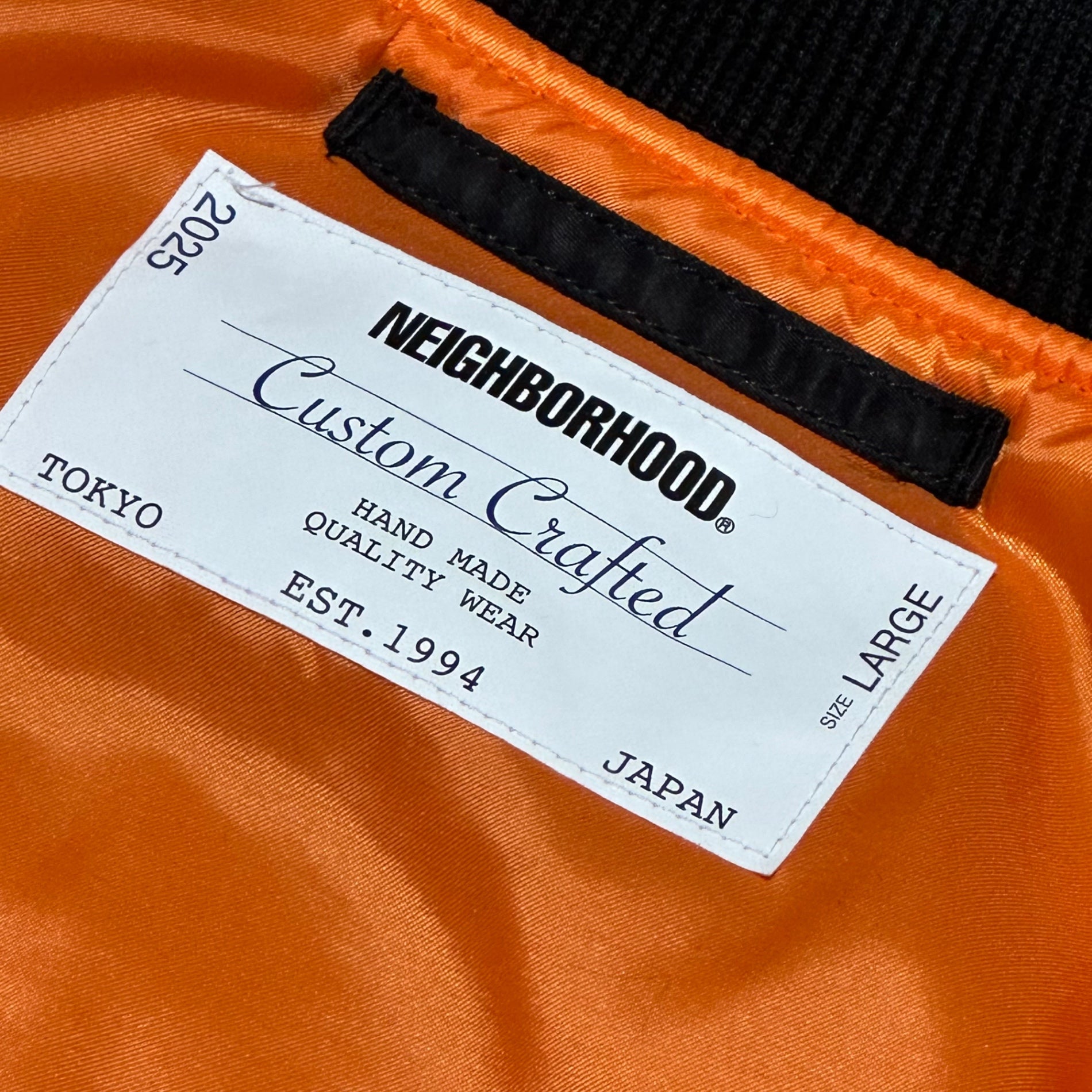 NEIGHBORHOOD(ネイバーフッド) 25AW MA-1 FLIGHT JACKET MOD フライト ジャケット 252SPNH-JKM02 L ブラック ブルゾン ミリタリー