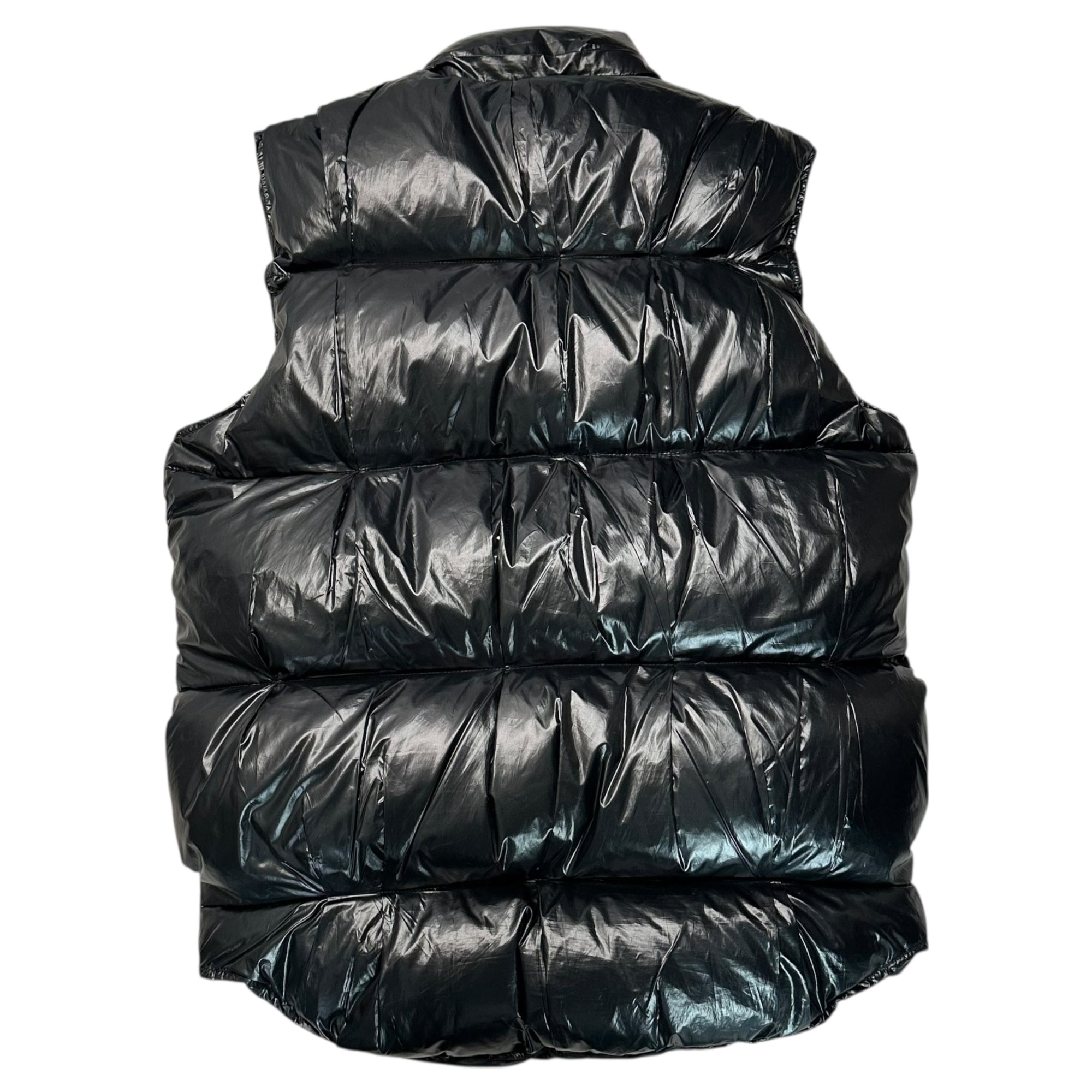 Maison Martin Margiela(メゾン マルタンマルジェラ) 08AW Archive Shiny Down Vest アーカイブ シャイニー ダウン ベスト 30 AM087 46(S) ブラック ここのえタグ 本人期 00's