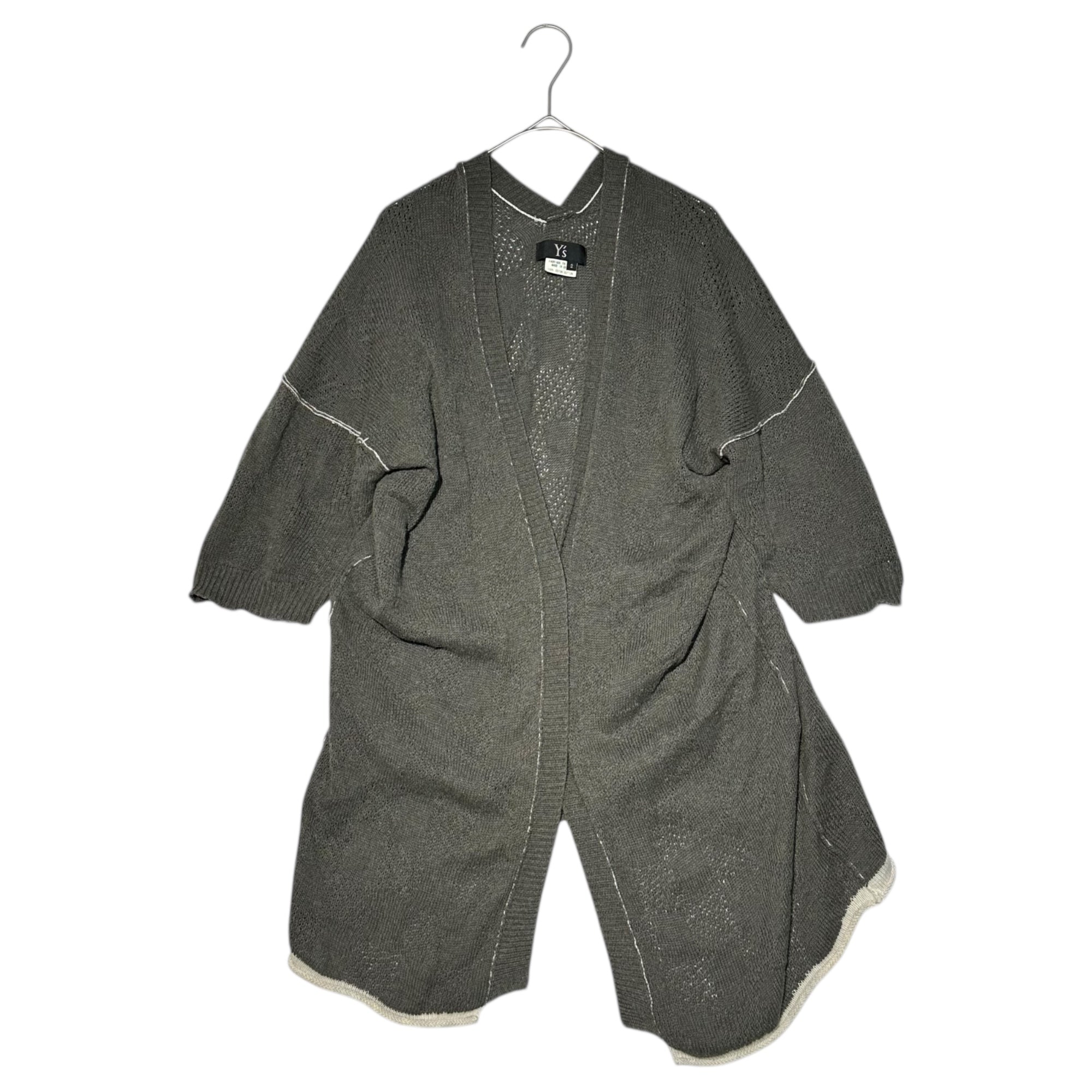 Y's(ワイズ) Shaped Sleeveless Cotton Knit Dress 変形 ノースリーブ コットン ニット ワンピース YO-K05-070 2 グレー サロペット