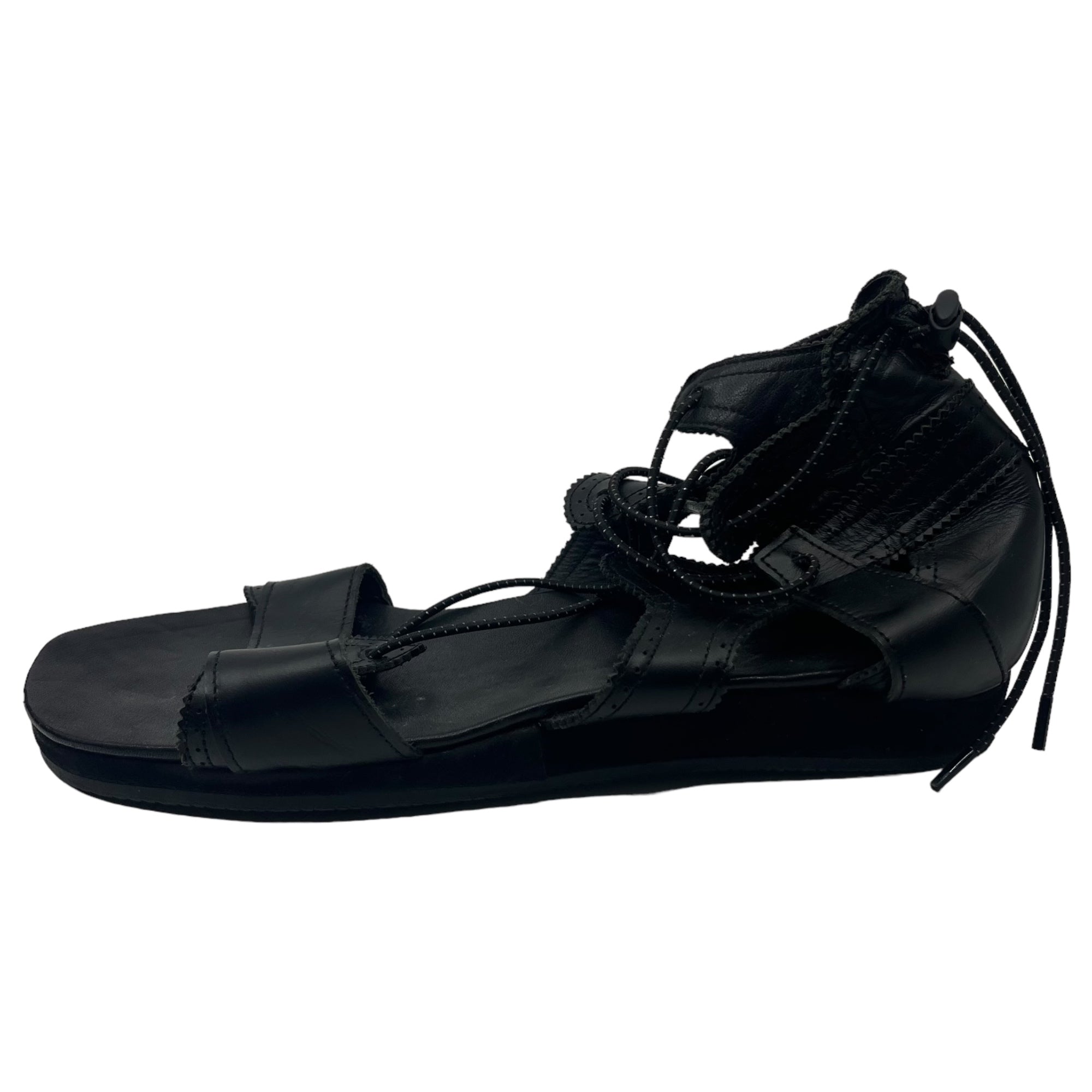 yoshio kubo(ヨシオクボ) レザー レースアップ サンダル 表記無し ブラック