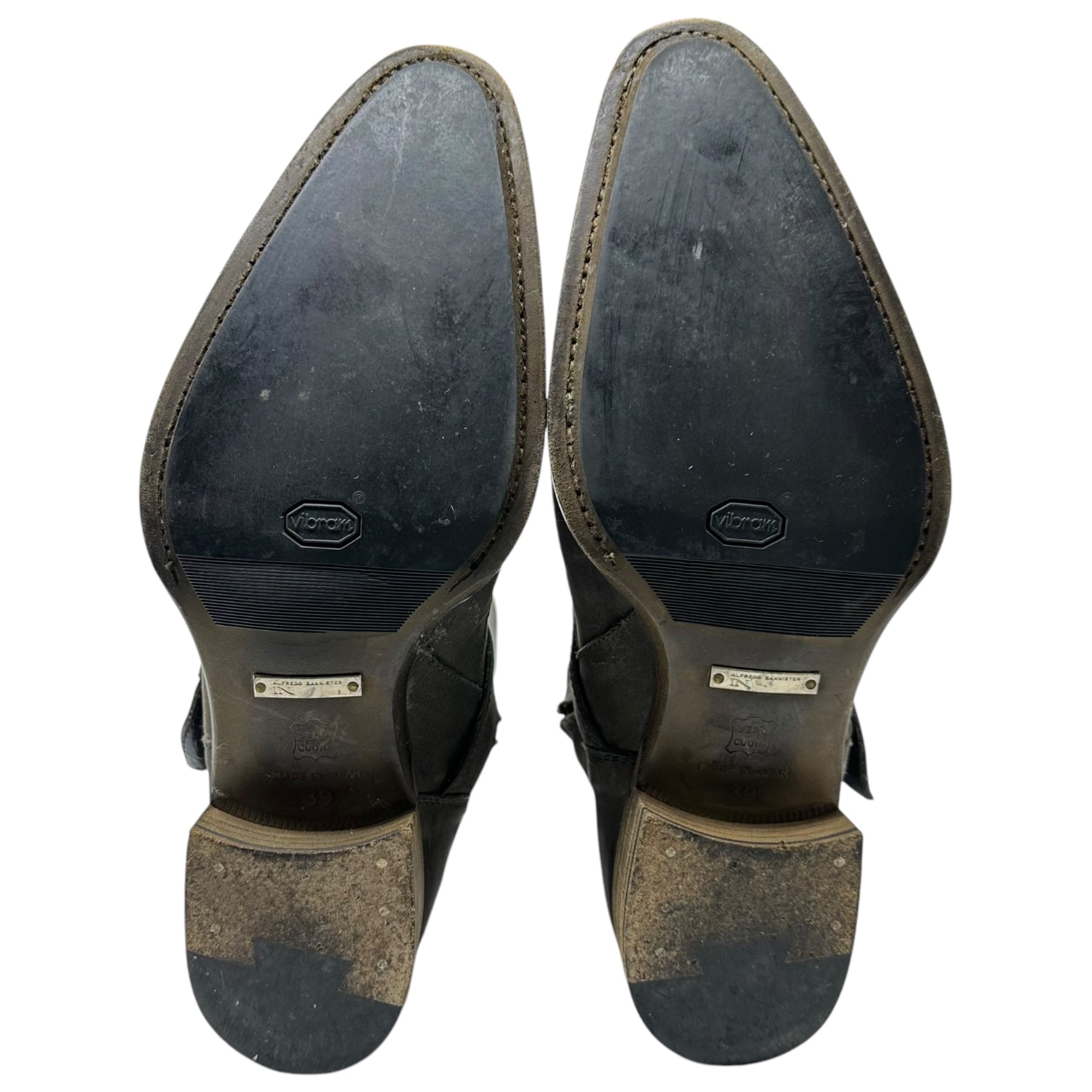 alfredoBANNISTER(アルフレッドバニスター) Side Zip Engineer Boots サイド ジップ エンジニア ブーツ 39(24.5cm~25.0cm) ブラウン ウエスタン レザー