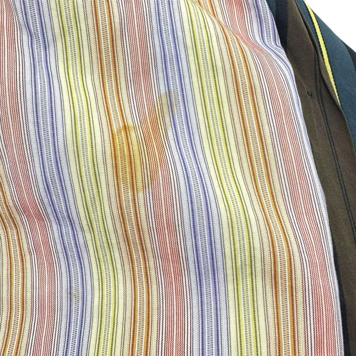 Vivienne Westwood COUTURE(ヴィヴィアンウエストウッドクチュール) 00's Layered Docking Striped L/S Shirt レイヤード ドッキング ストライプ 長袖 シャツ 356-85578 40(L程度) マルチ ブラウス オリゾンティタグ