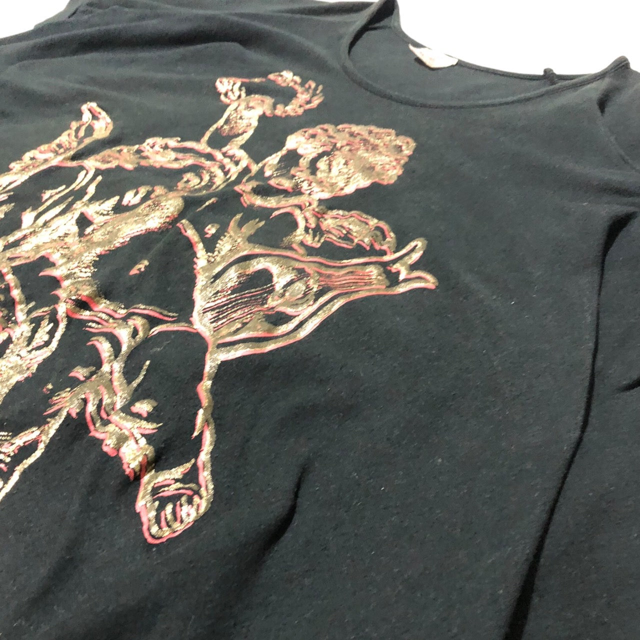 Vivienne Westwood(ヴィヴィアンウエストウッド) 90s Reprint model angel tunic エンジェル チュニック 天使 FREE ブラック×ゴールド 80年代アイテム復刻 90年製造