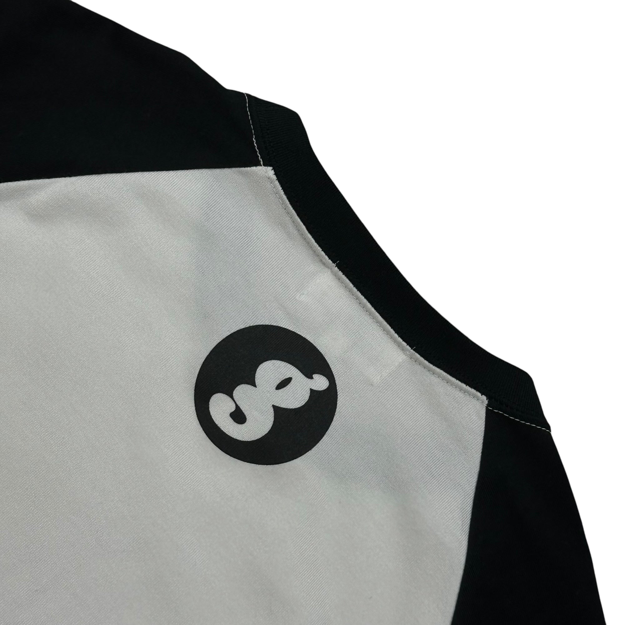 GOODENOUGH(グッドイナフ) Glam G One-Point Logo 7/8 Sleeve Raglan T-Shirt グラムG ワンポイント ロゴ 7分袖 ラグラン Tシャツ 3(L程度) ブラック×ホワイト
