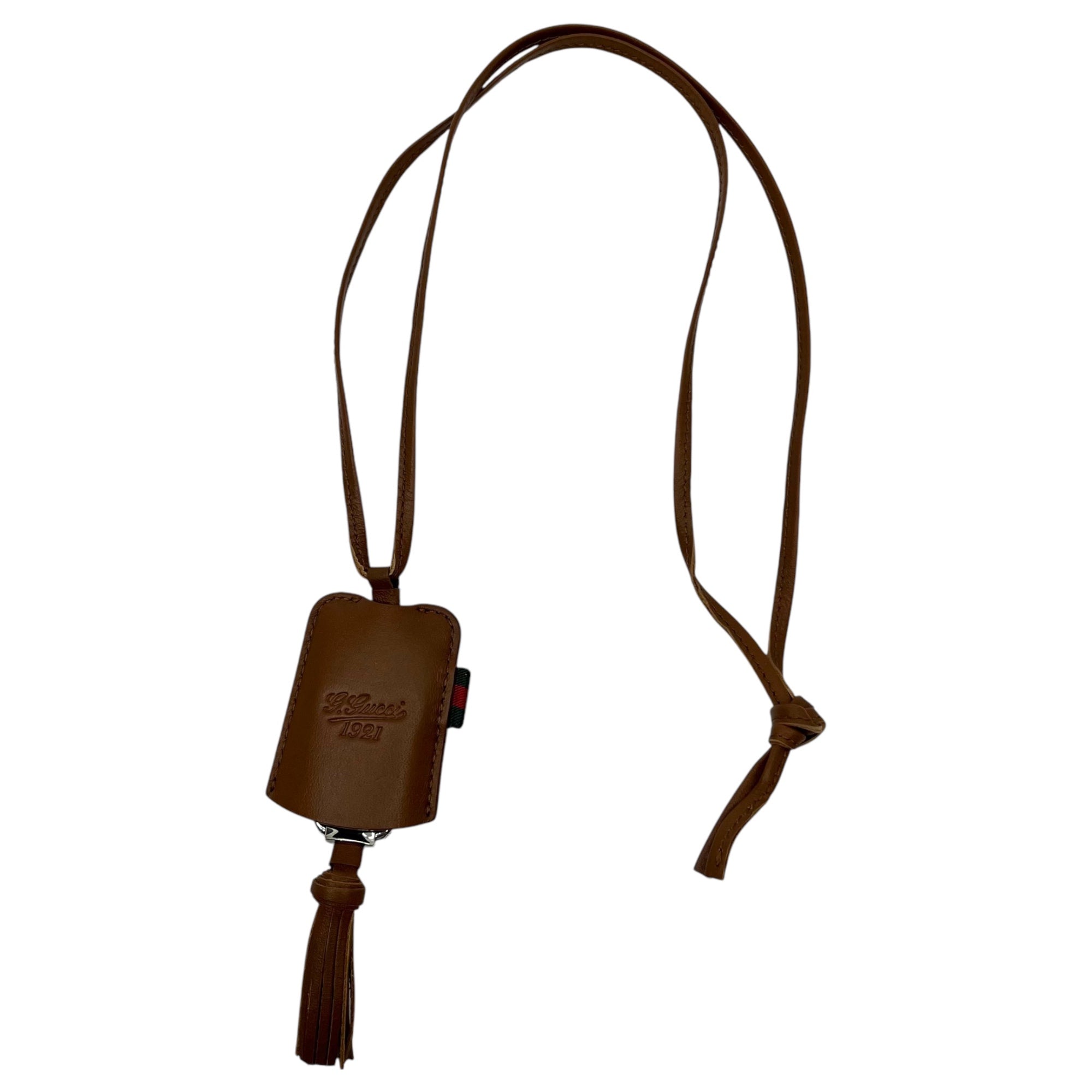 GUCCI(グッチ) pendant watch レザー ペンダント ウォッチ YA130417 FREE ブラウン 箱・ケース付 ネックレス 時計