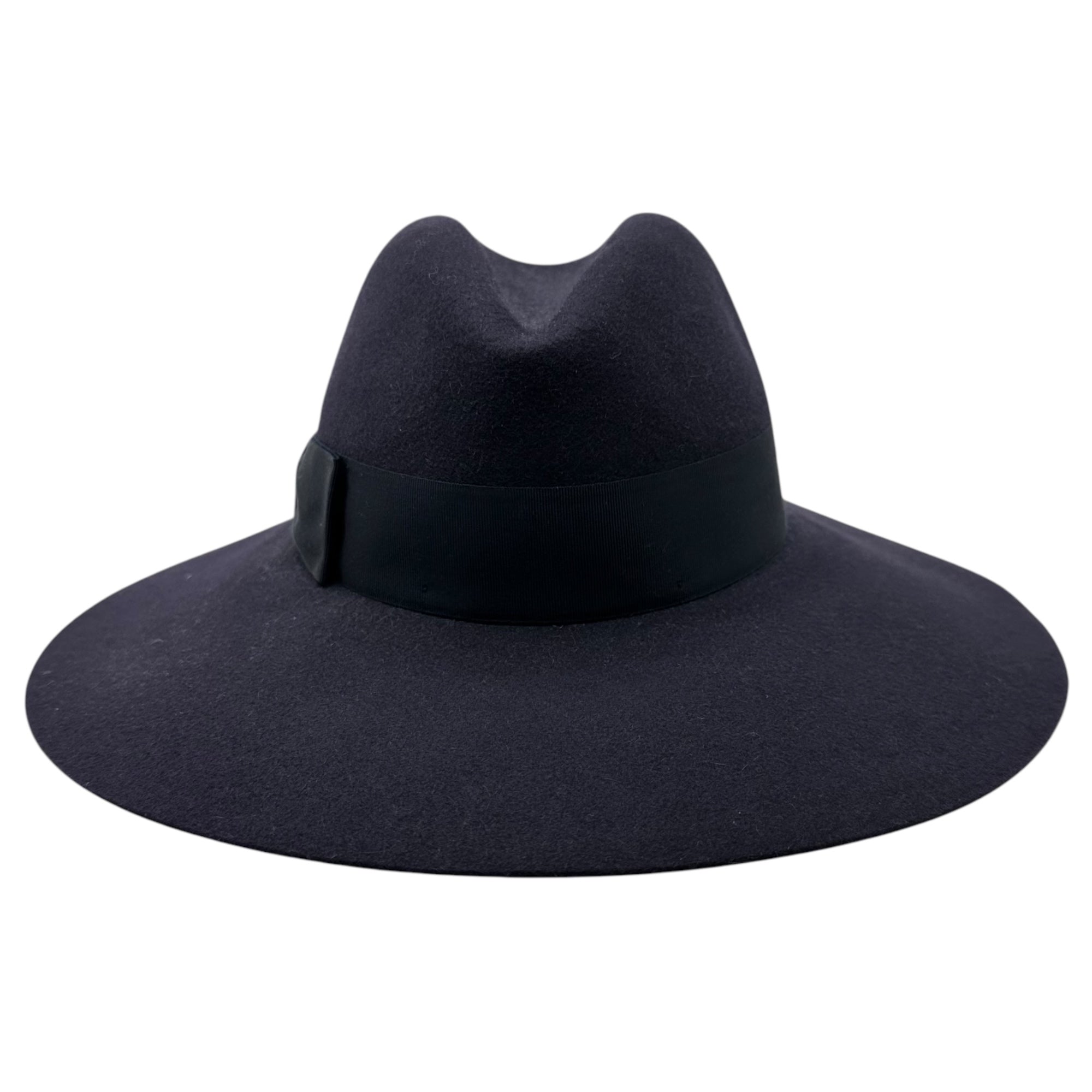 Borsalino(ボルサリーノ) wide-brimmed hat ワイドブリム ハット ネイビー 中折れ 帽子