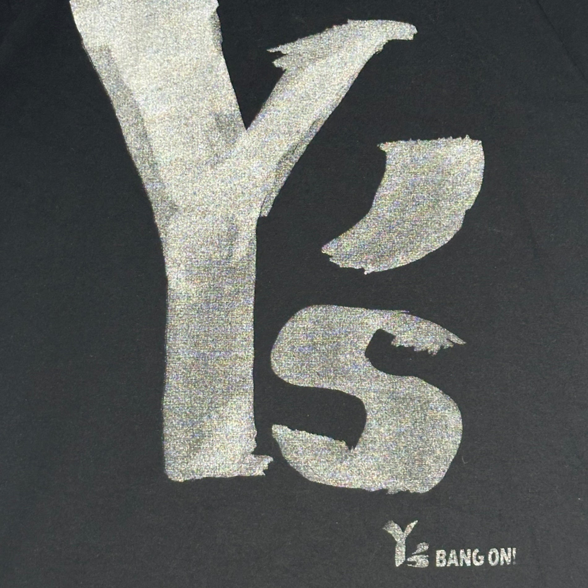 Y's BANG ON!(ワイズバングオン) 21SS BANG ON! SILVER LOGO - T-SHIRT S/S バングオン シルバー ロゴ 半袖 Tシャツ YA-T69-052 2(M程度) ブラック×シルバー