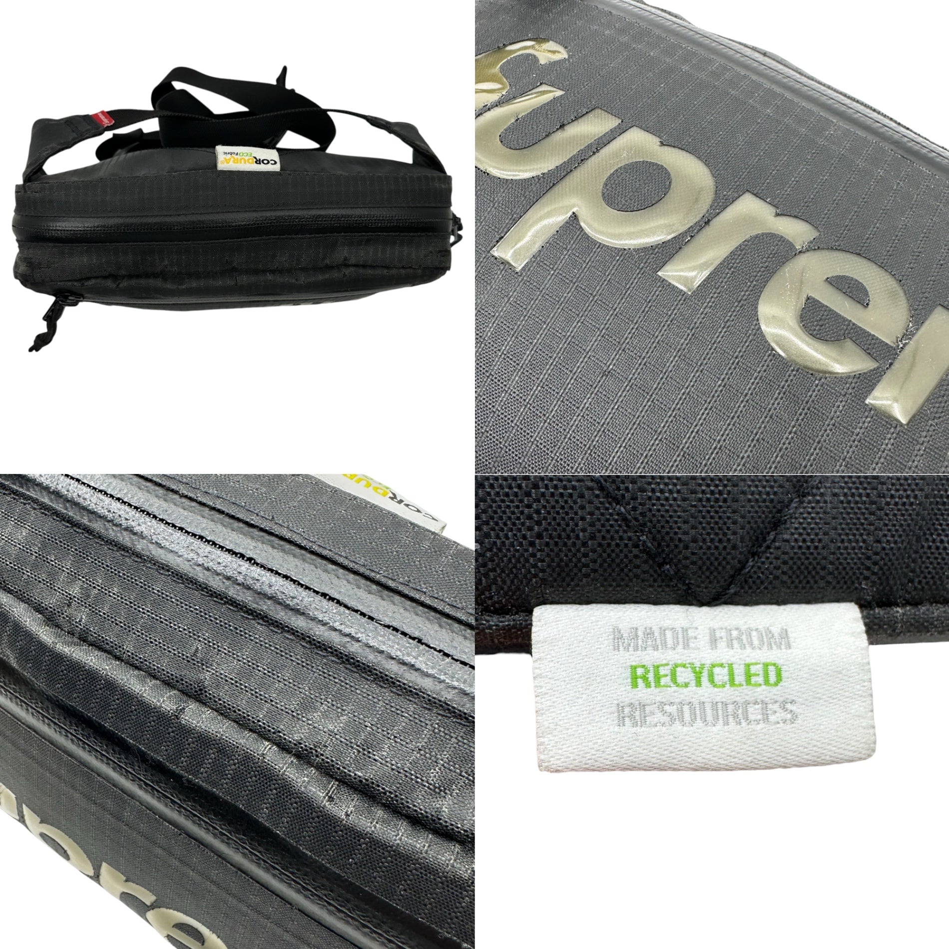 SUPREME(シュプリーム) Waist Bag Black 3L ウエスト バッグ ブラック ショルダー 斜め掛け ロゴ