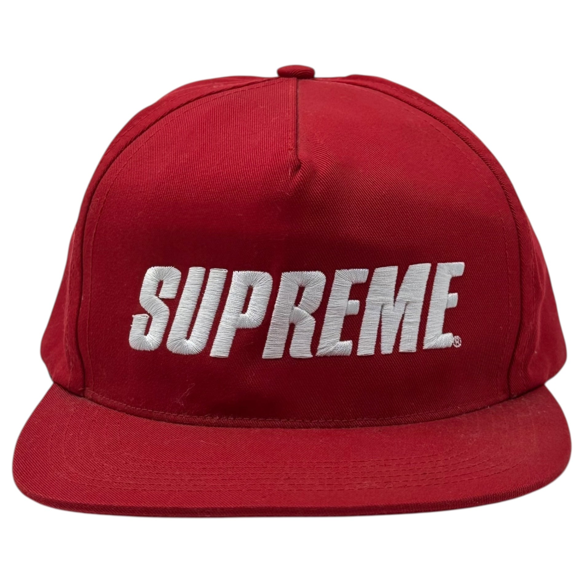 SUPREME(シュプリーム) 16SS Bar Logo 5-Panel Cap バー ロゴ 5パネル キャップ レッド