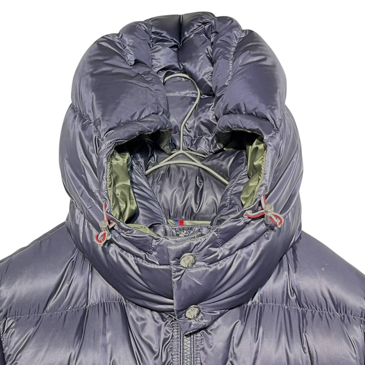 MONCLER(モンクレール) BRAMANT ダブル ロゴ ワッペン フーデット ダウン ジャケット E20914181149 1 ネイビー×オリーブ モンクレールジャパンタグ