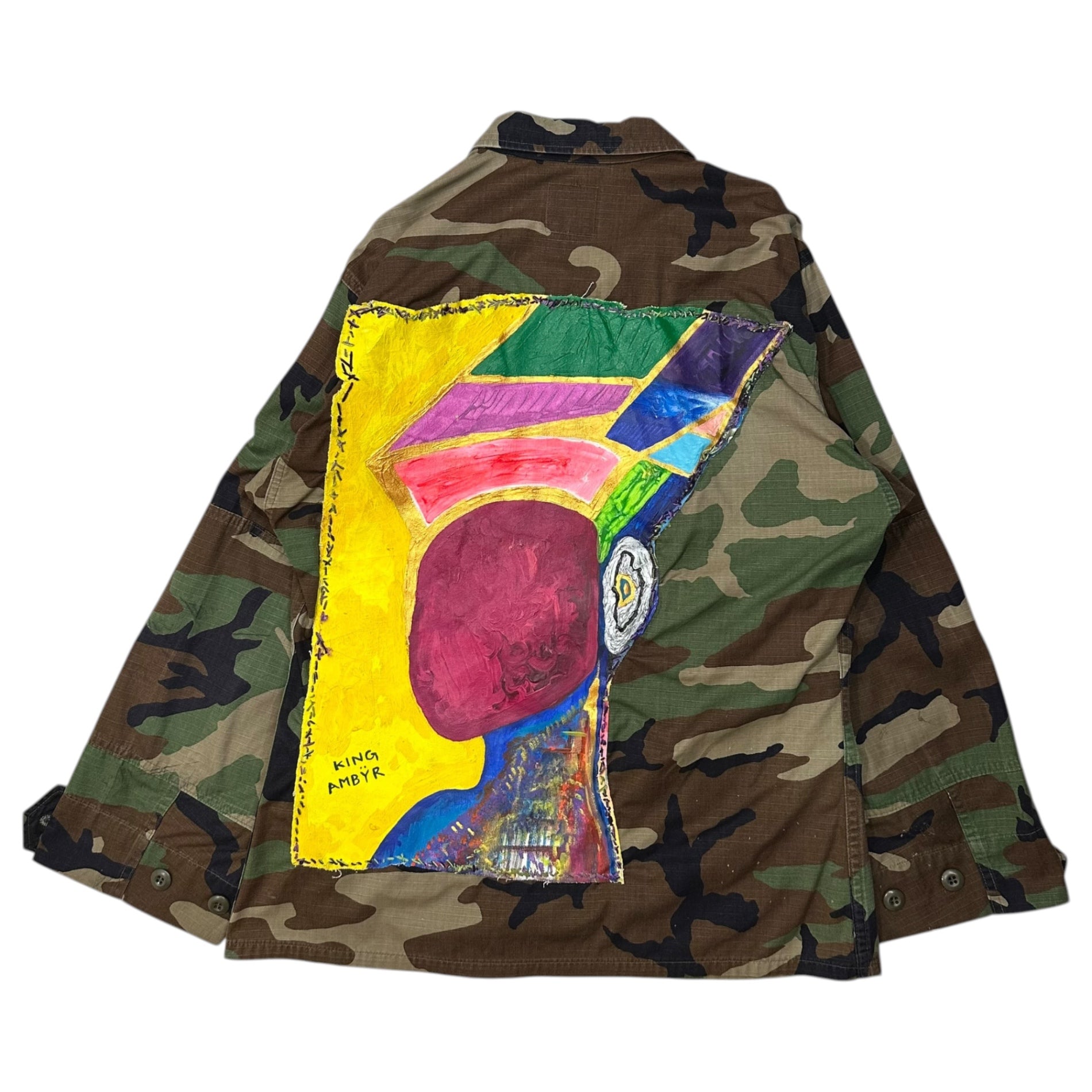 VINTAGE REMAKE(ヴィンテージリメイク) 00's KING AMBYR Remake US ARMY BDU Shirt キング アンバー リメイク アメリカ軍 シャツ 8415-01-390-8539 SMALL SHORT カーキ 2001年製造品 リメイク作品