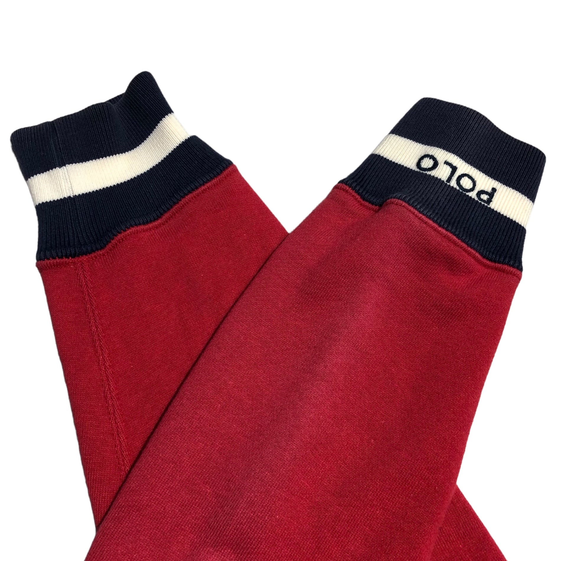 POLO RALPH LAUREN(ポロラルフローレン) 1992 STADIUM COLLECTION オリジナル ウイングフット スウェット M レッド ナイガイ製 90's 90年代 オリジナル ウィングフット