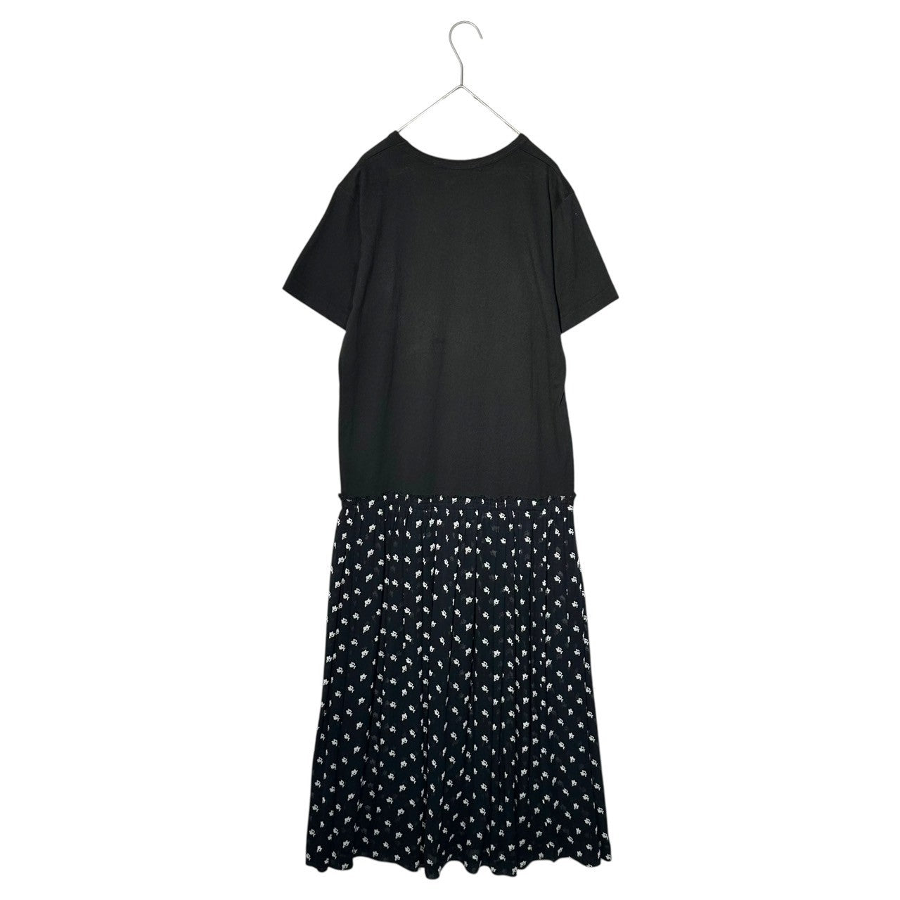 COMME des GARCONS COMME des GARCONS(コムデギャルソンコムデギャルソン) 14SS Cupra Blend S/S Shift Dress キュプラ 切替 カットソー 半袖 ワンピース RM-O016 S ブラック×ネイビー
