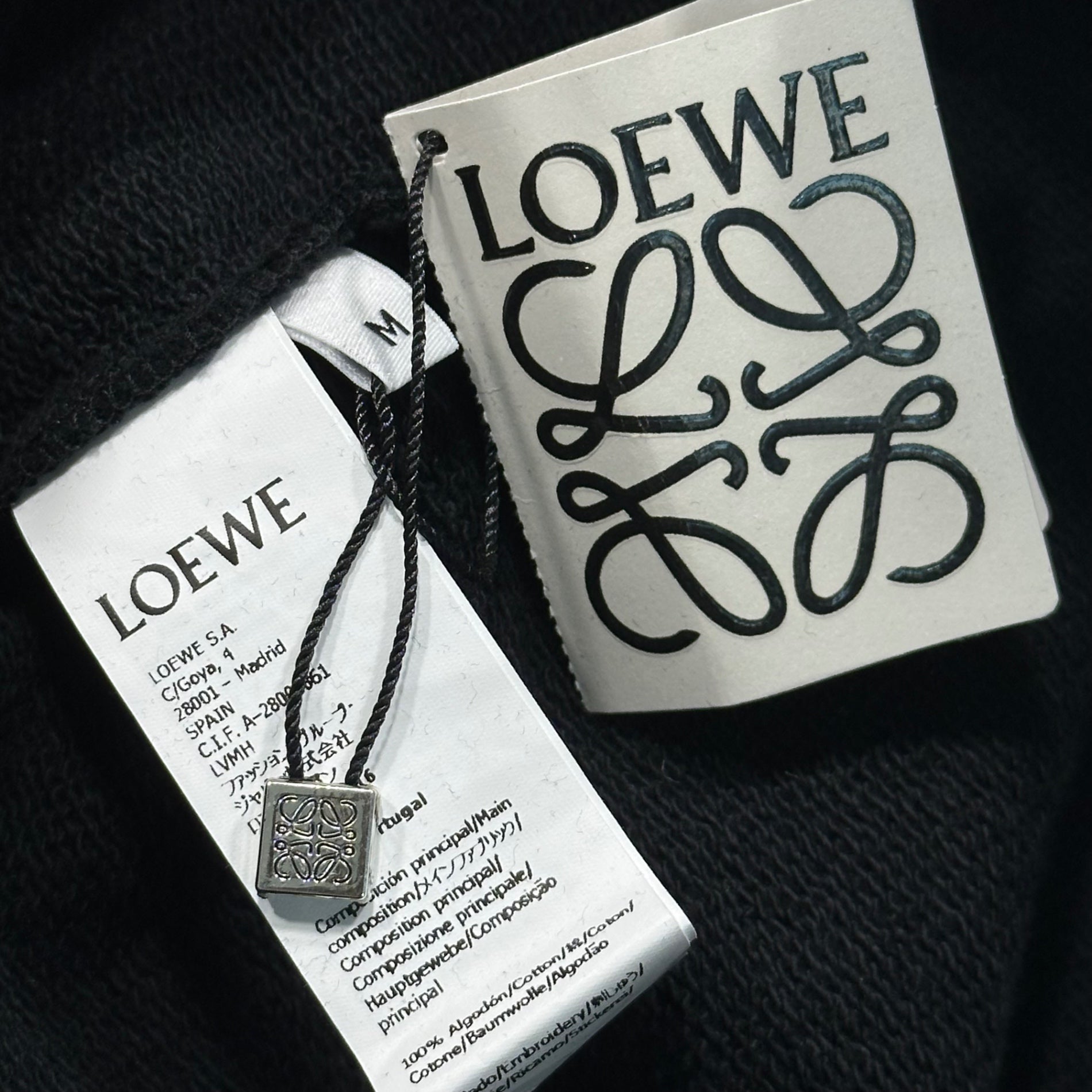 LOEWE(ロエベ) Anagram Logo Cotton Sweatshirt アナグラム ロゴ スウェット M ブラック