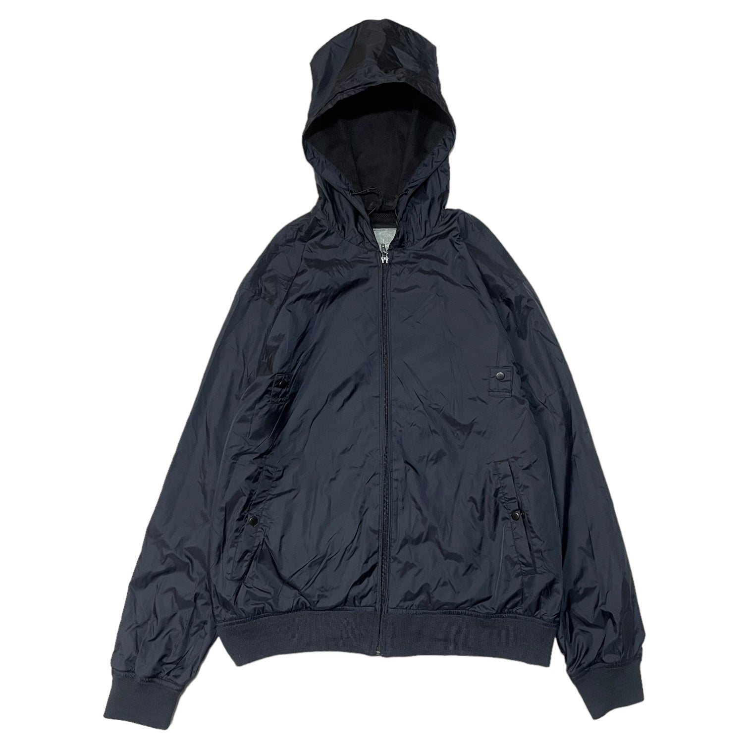STUSSY(ステューシー) 00's nylon hoodie ナイロン パーカー フーディー マウンテンパーカー ジャケット S ネイビー