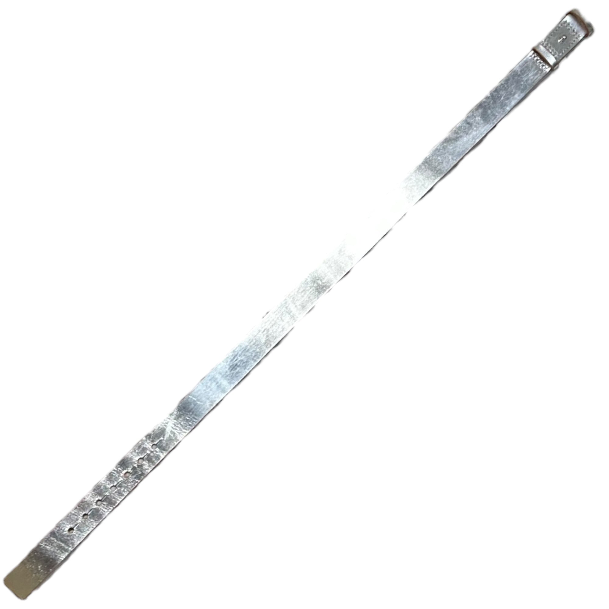 YOHJI YAMAMOTO(ヨウジヤマモト) Silver Leather Belt シルバー レザー ベルト FM-F04-770 シルバー