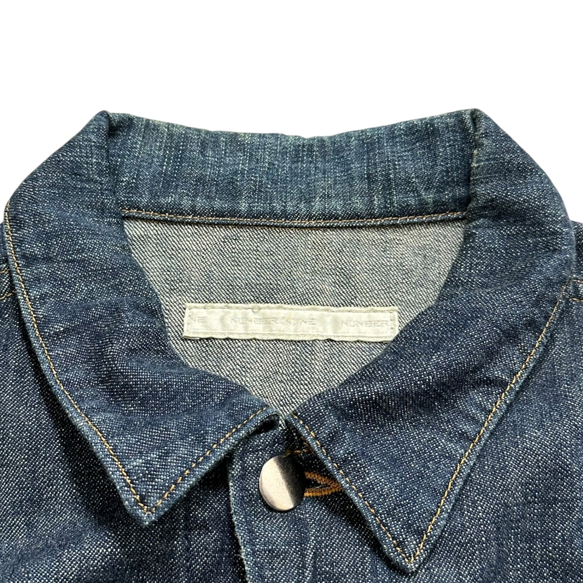 NUMBER (N)INE(ナンバーナイン) 02SS Modern Age Crash Message Denim Jacket モダンエイジ期 クラッシュ メッセージ デニム ジャケット 4(L) インディゴ 宮下貴裕 本人期