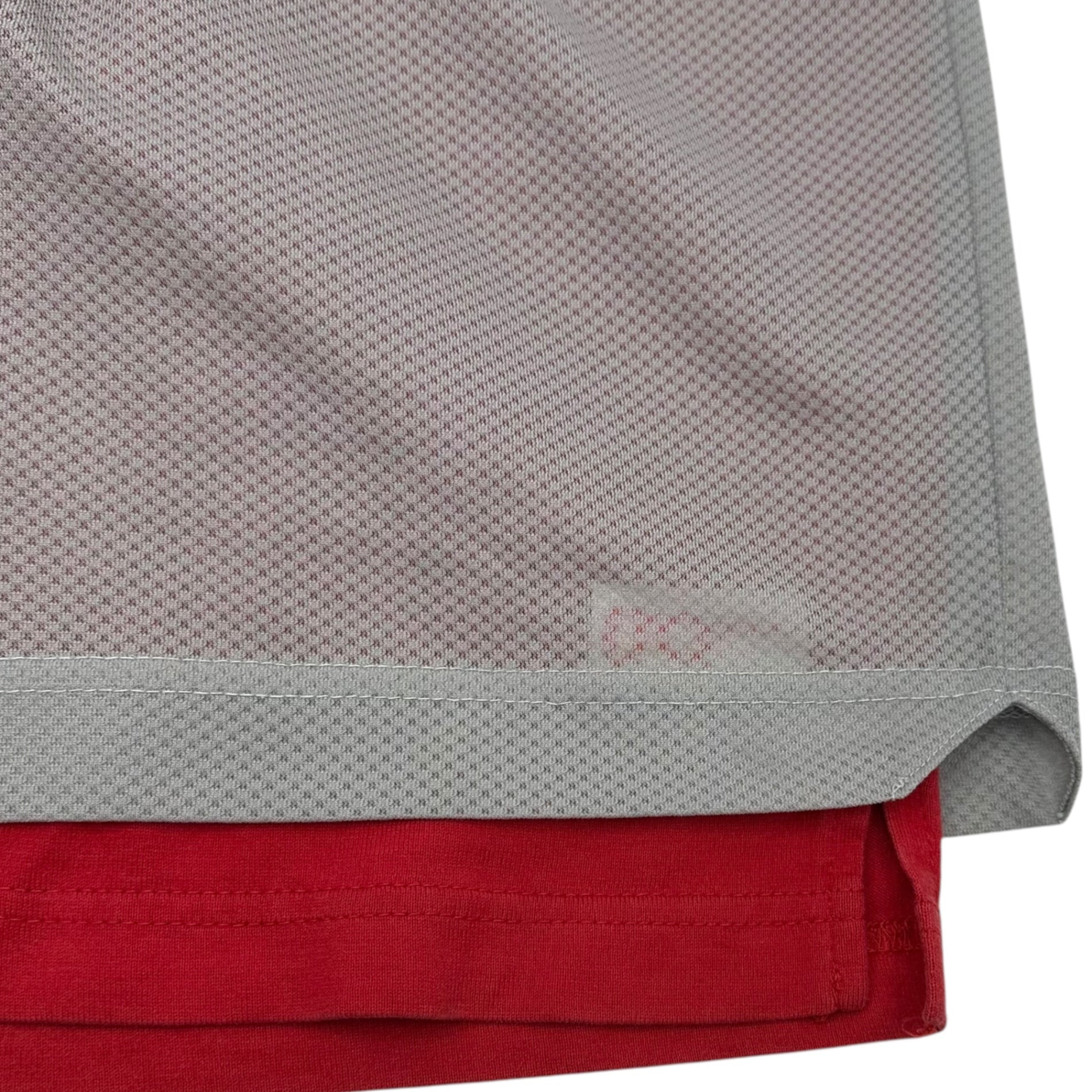 GOODENOUGH(グッドイナフ) 90's Mesh Layered Half Pants 90年代 メッシュ レイヤード ハーフ パンツ グレー×レッド